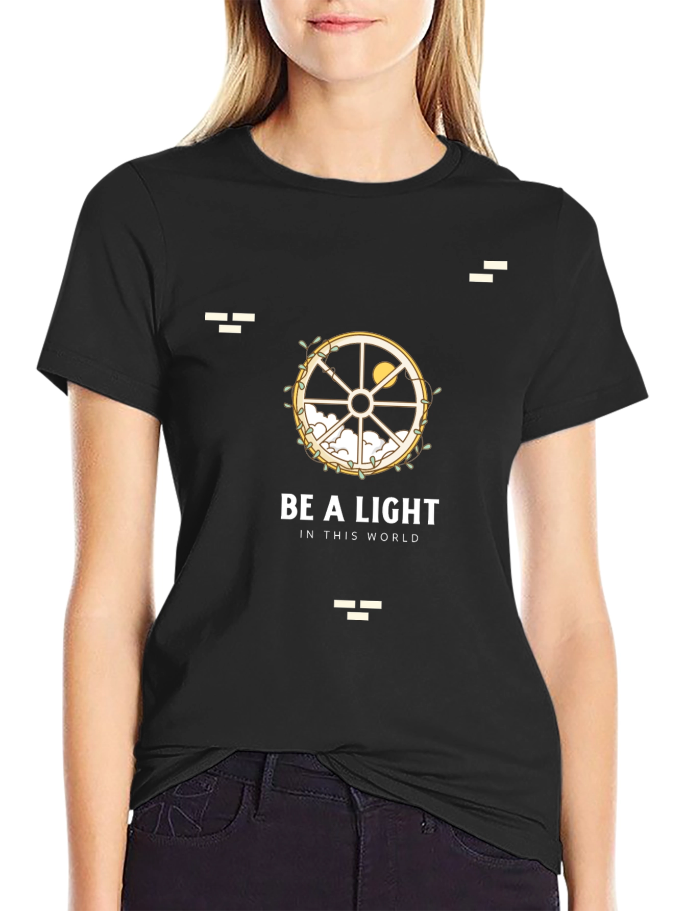 Be A Light Graphic T-Shirt - Black