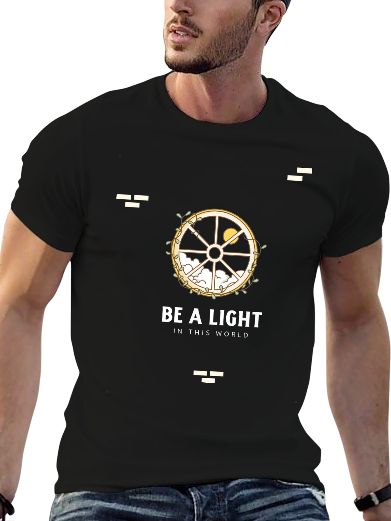 Be A Light Graphic T-Shirt - Black