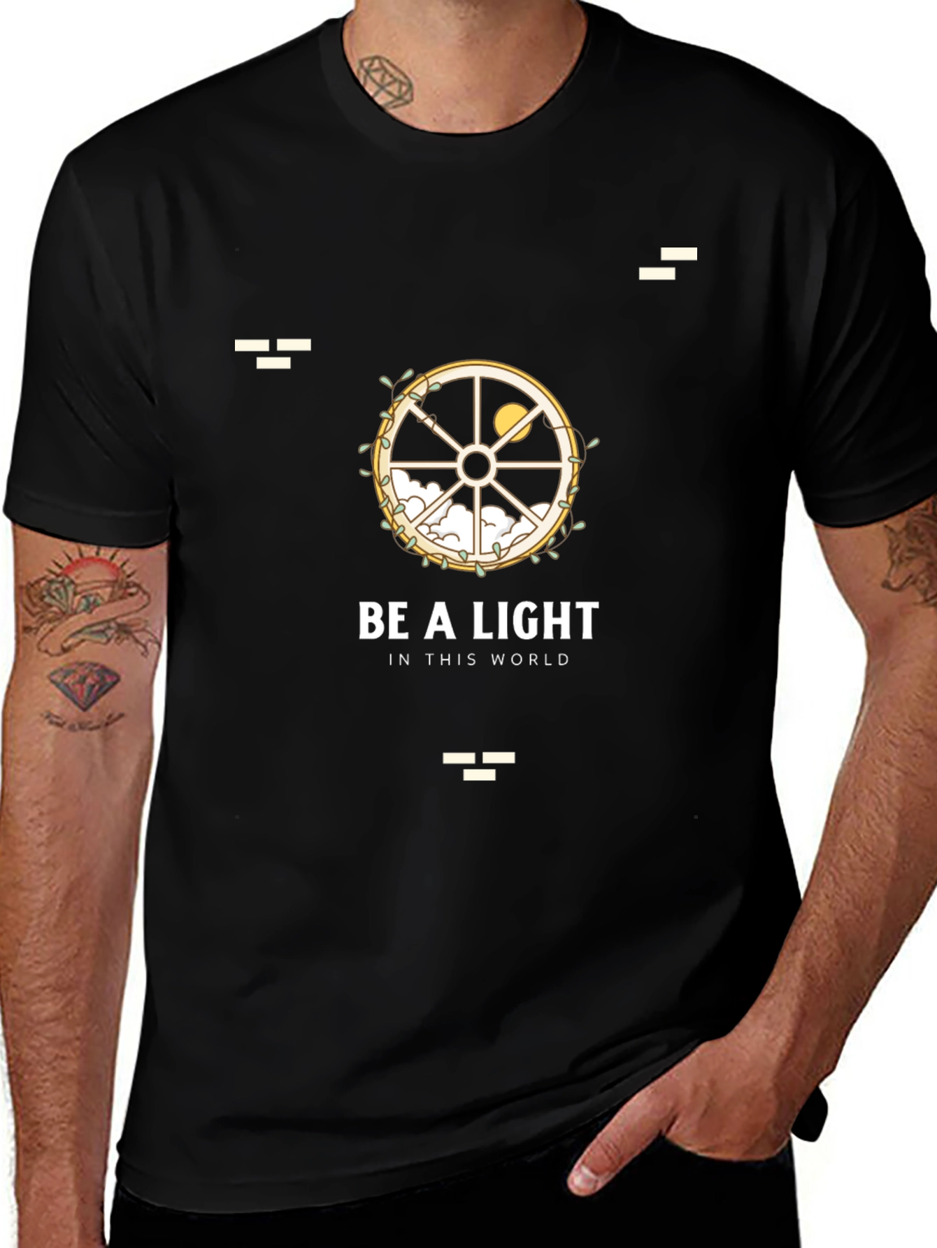 Be A Light Graphic T-Shirt - Black