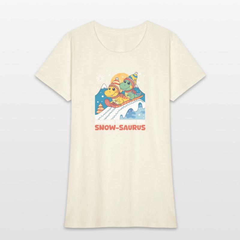Dinosaur Christmas Dashing Through The Snow-Saurus