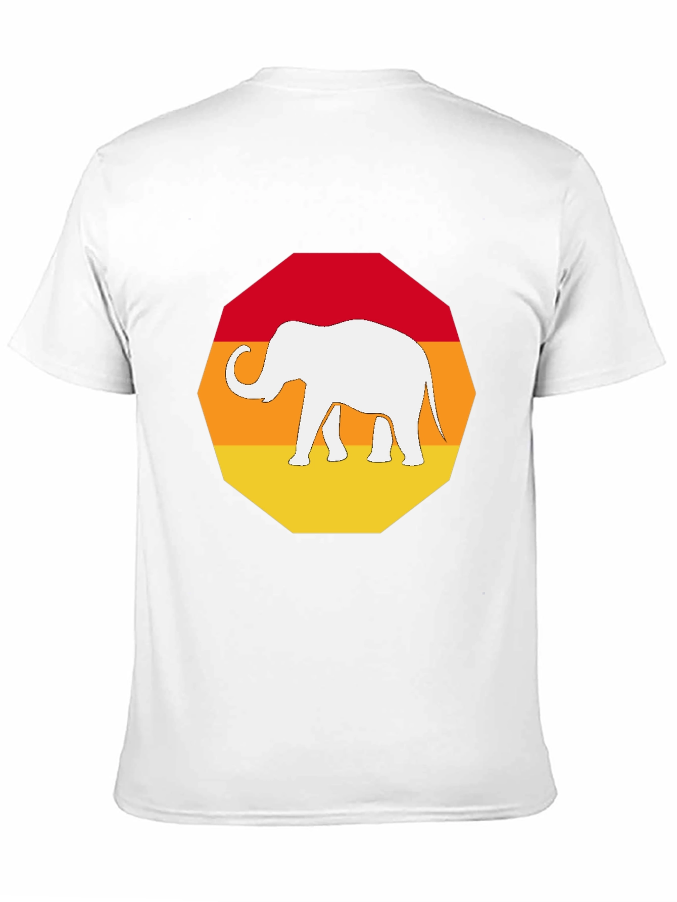 Retro Elephant Graphic T-Shirt - Mens Black Tee