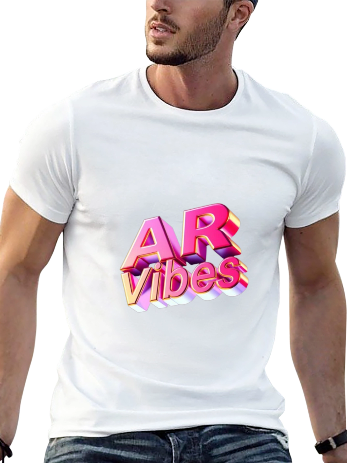 AR Vibes Black T-Shirt Trendy Casual Wear