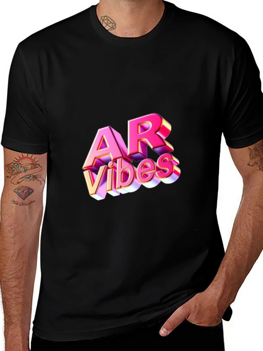 AR Vibes Black T-Shirt Trendy Casual Wear