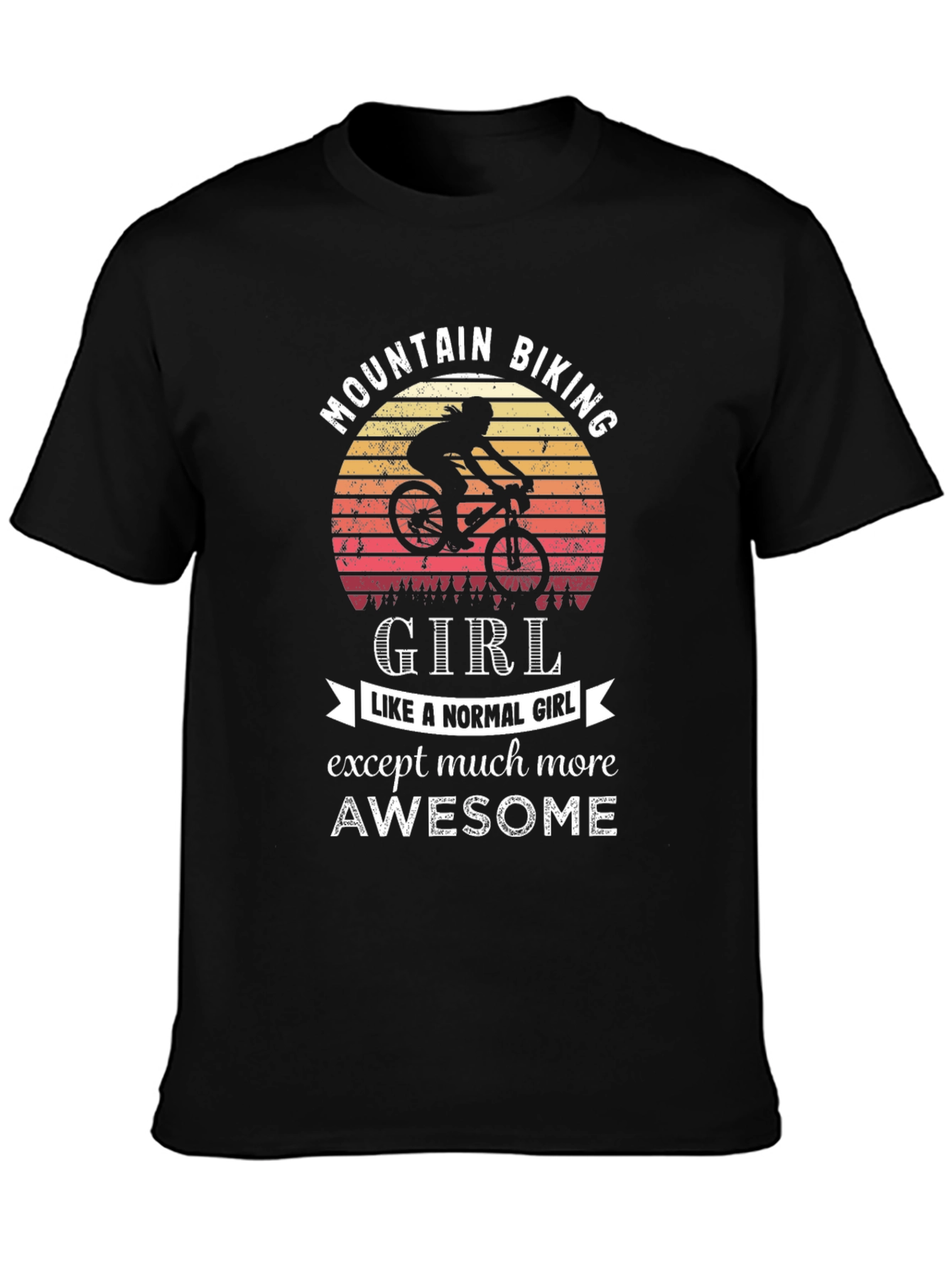 Mountain Biking Girl T-Shirt - Awesome Biker Tee