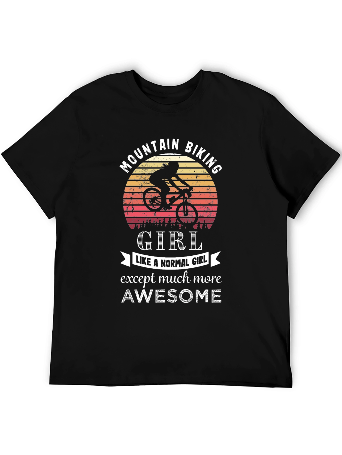 Mountain Biking Girl T-Shirt - Awesome Biker Tee
