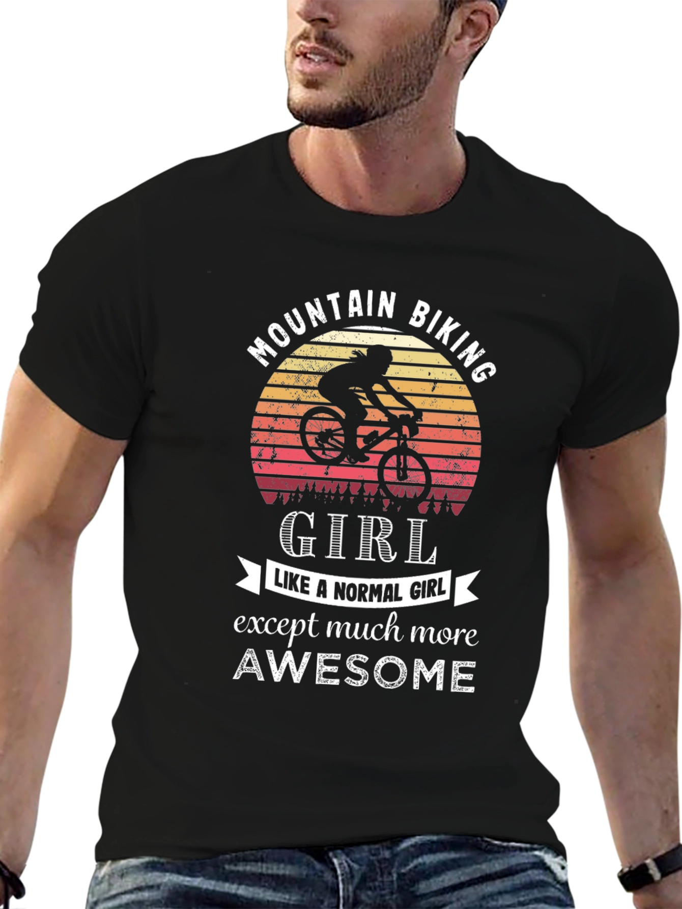 Mountain Biking Girl T-Shirt - Awesome Biker Tee