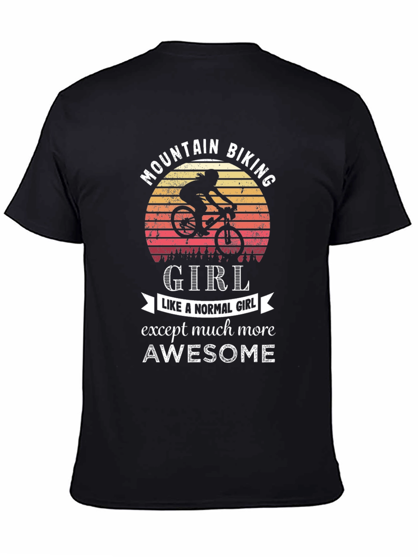 Mountain Biking Girl T-Shirt - Awesome Biker Tee