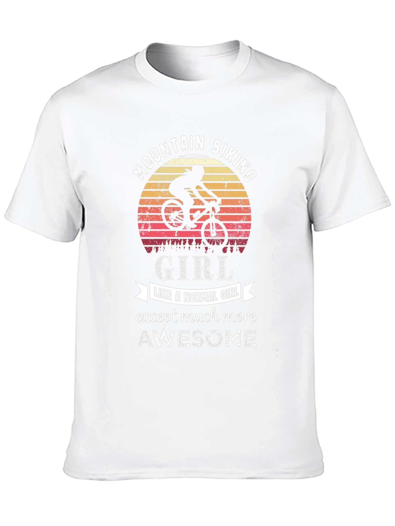 Mountain Biking Girl T-Shirt - Awesome Biker Tee
