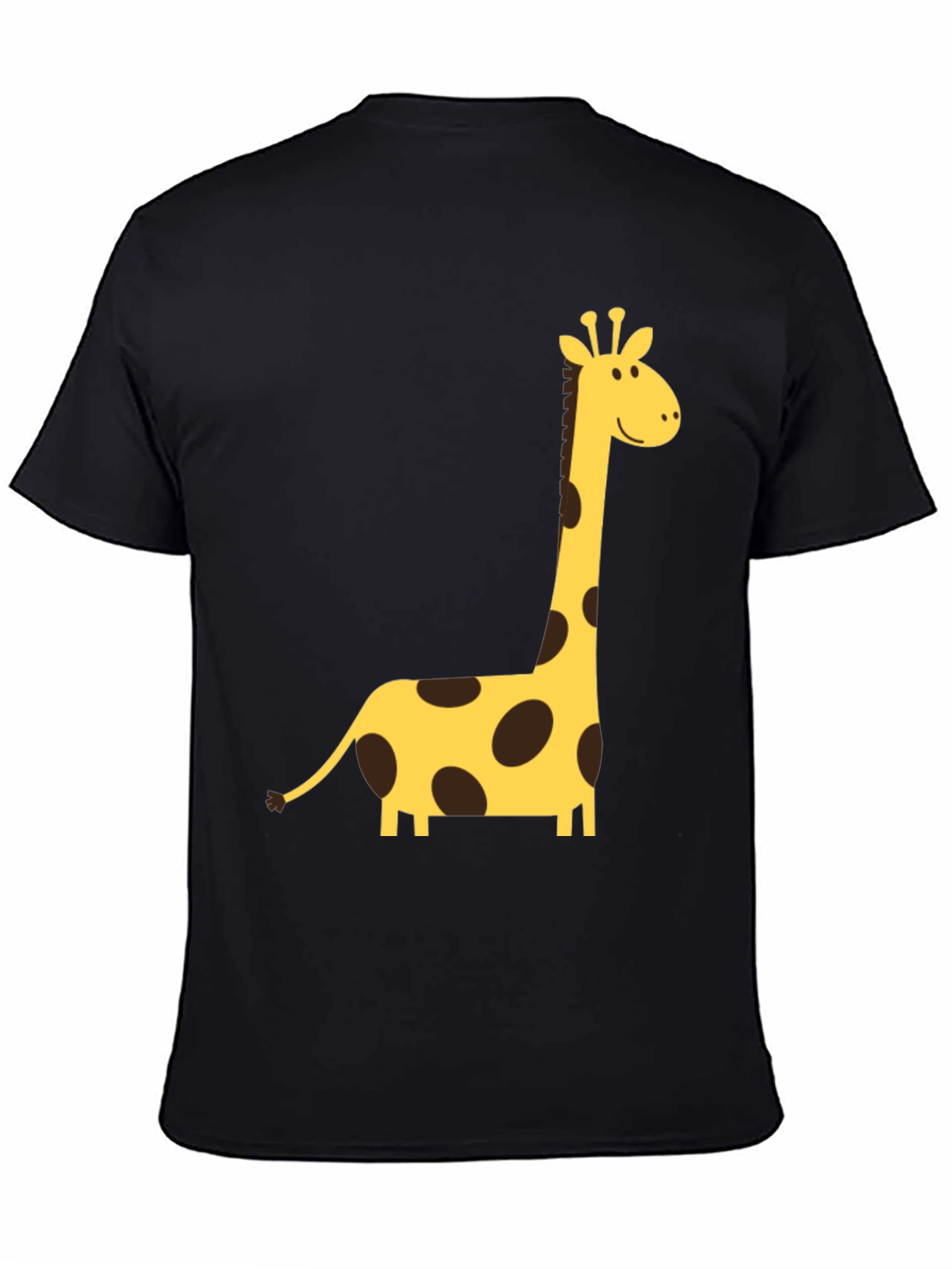 Giraffe Graphic Tee - Black Crew Neck T-Shirt