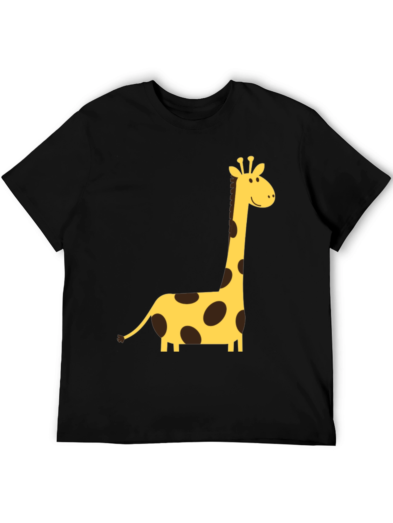 Giraffe Graphic Tee - Black Crew Neck T-Shirt