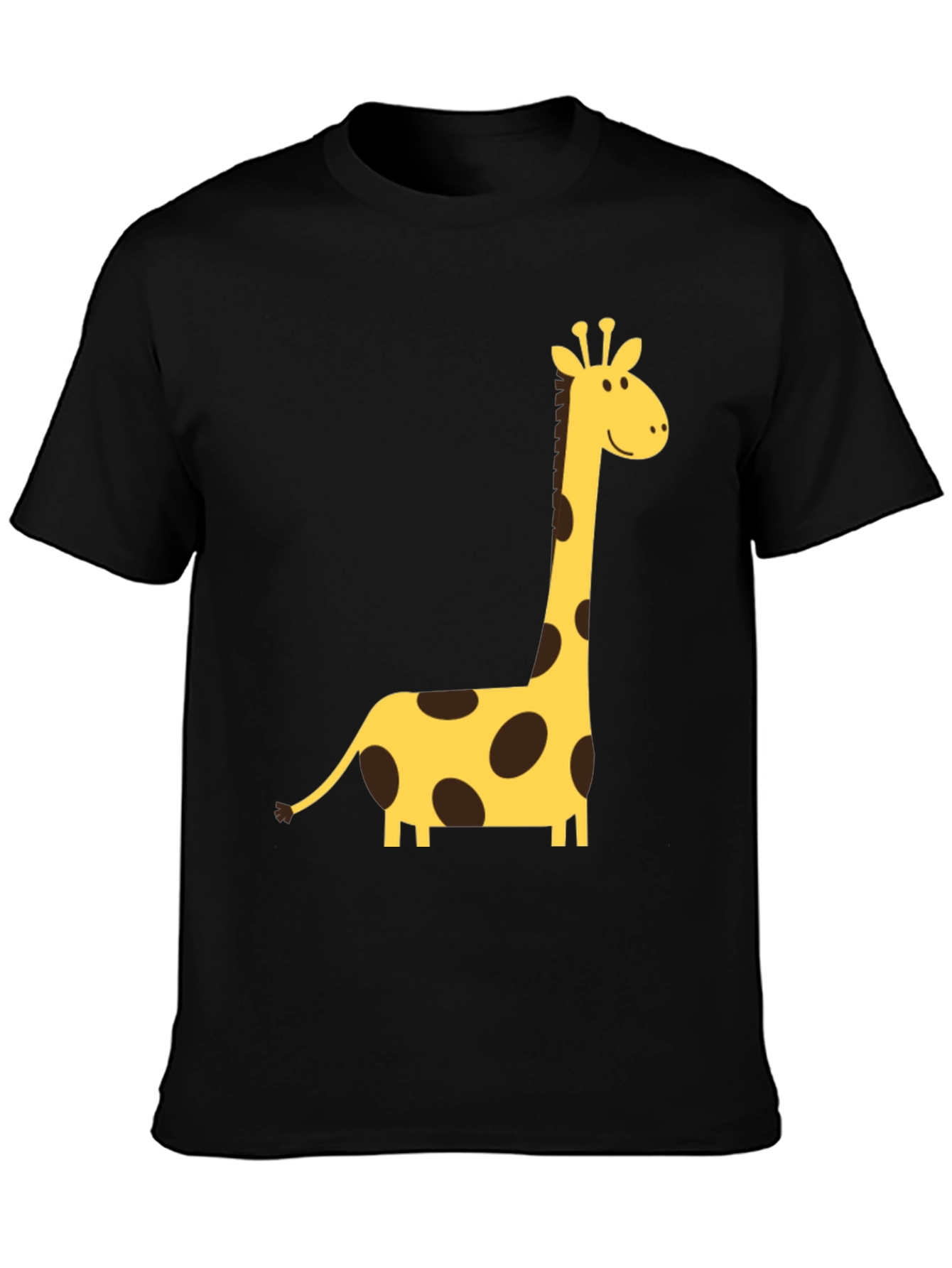 Giraffe Graphic Tee - Black Crew Neck T-Shirt