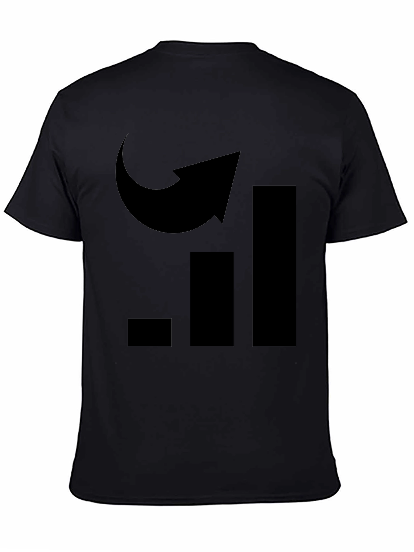 Uplifting Graph Arrow Tee - Black Graphic T-Shirt