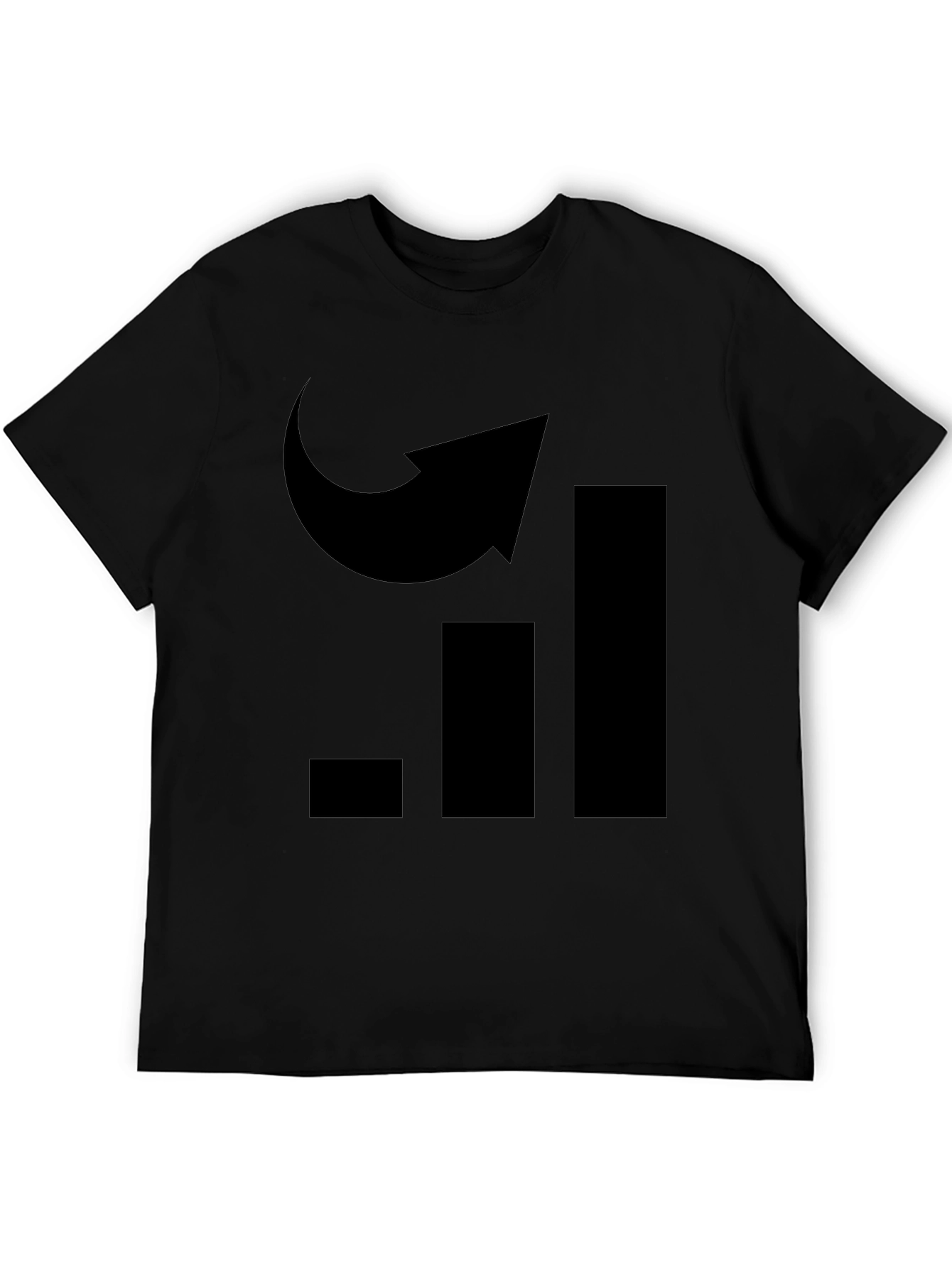 Uplifting Graph Arrow Tee - Black Graphic T-Shirt