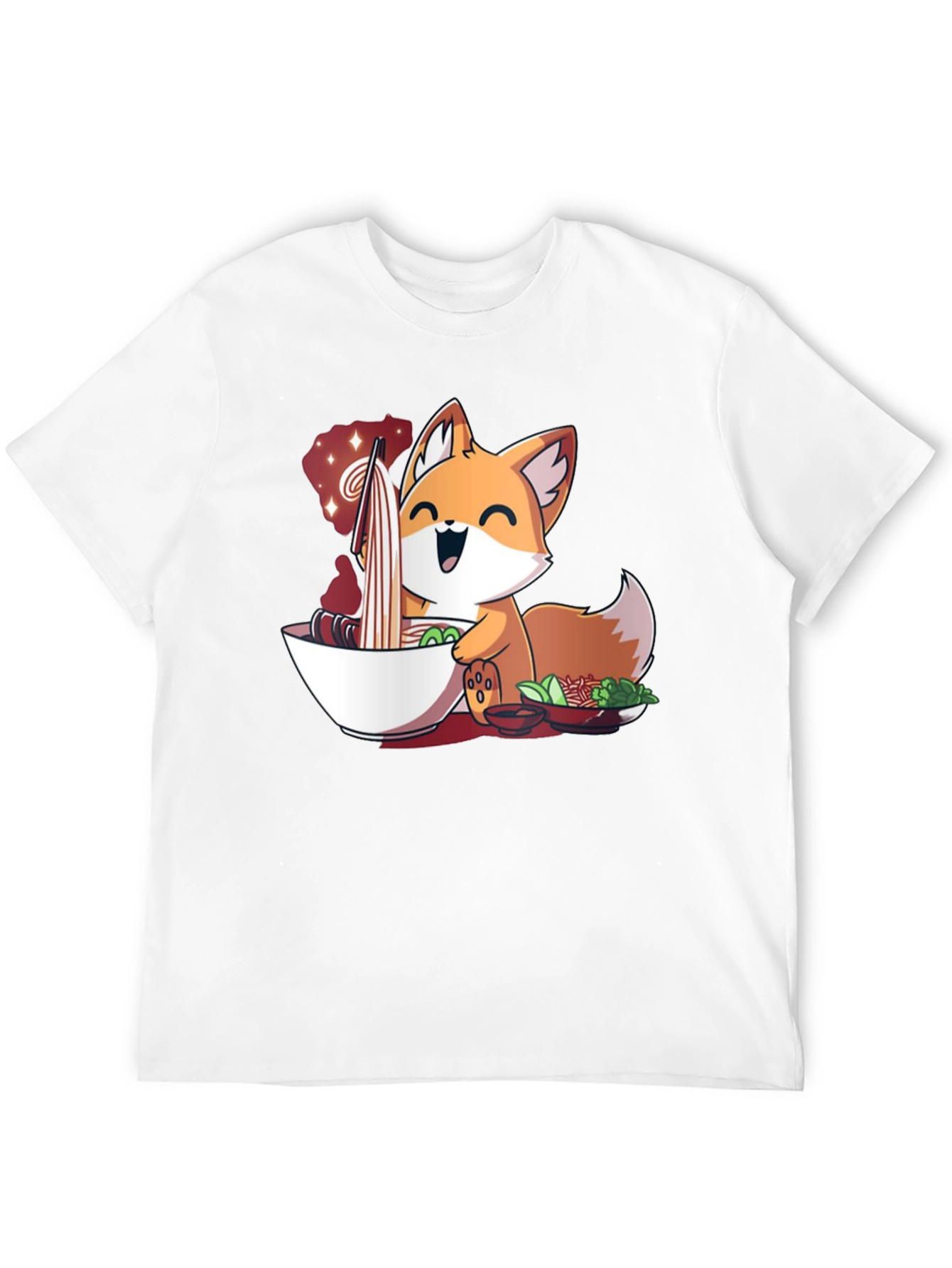 Fox Ramen T-Shirt - Cute Anime Style