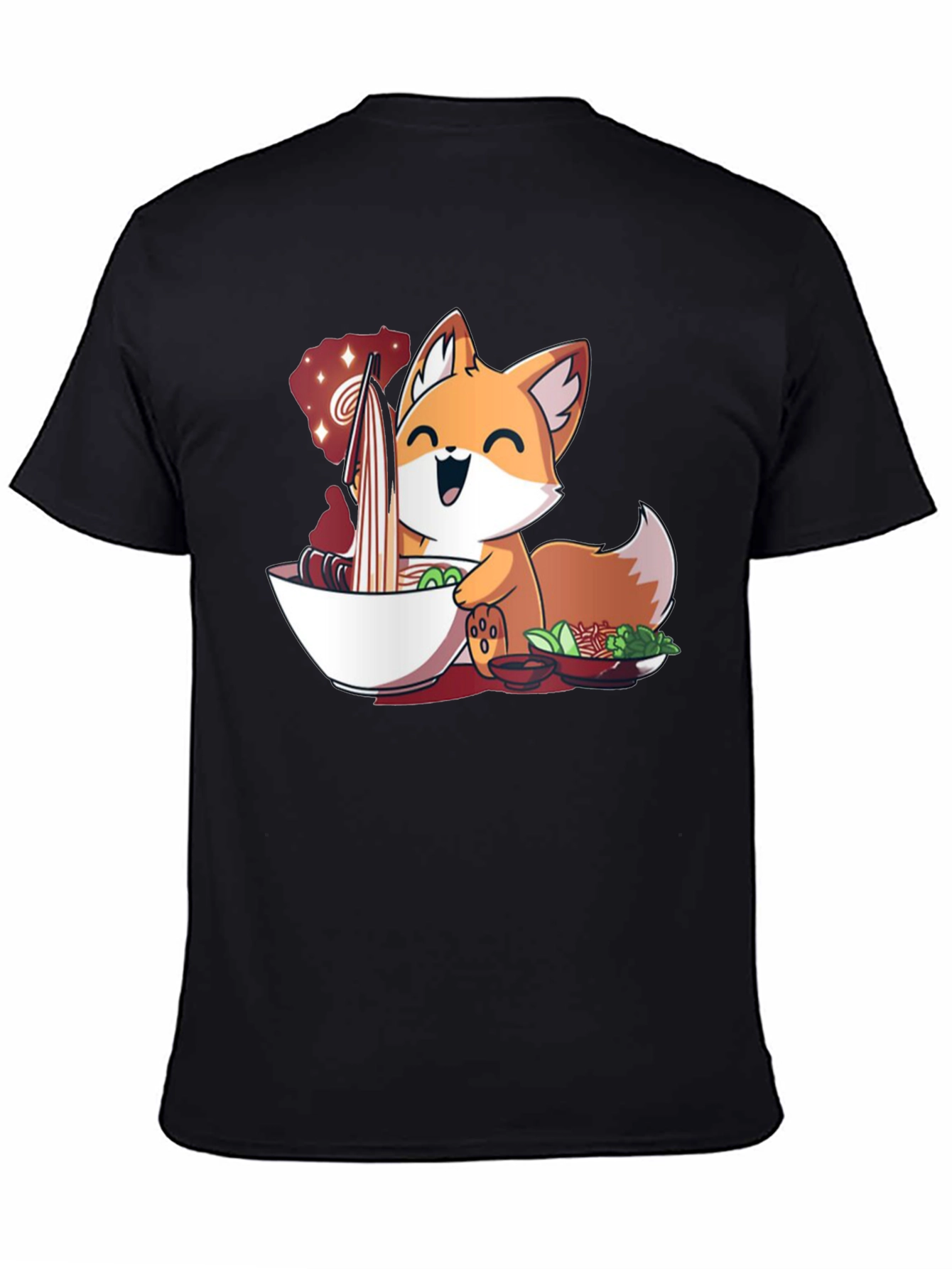 Fox Ramen T-Shirt - Cute Anime Style