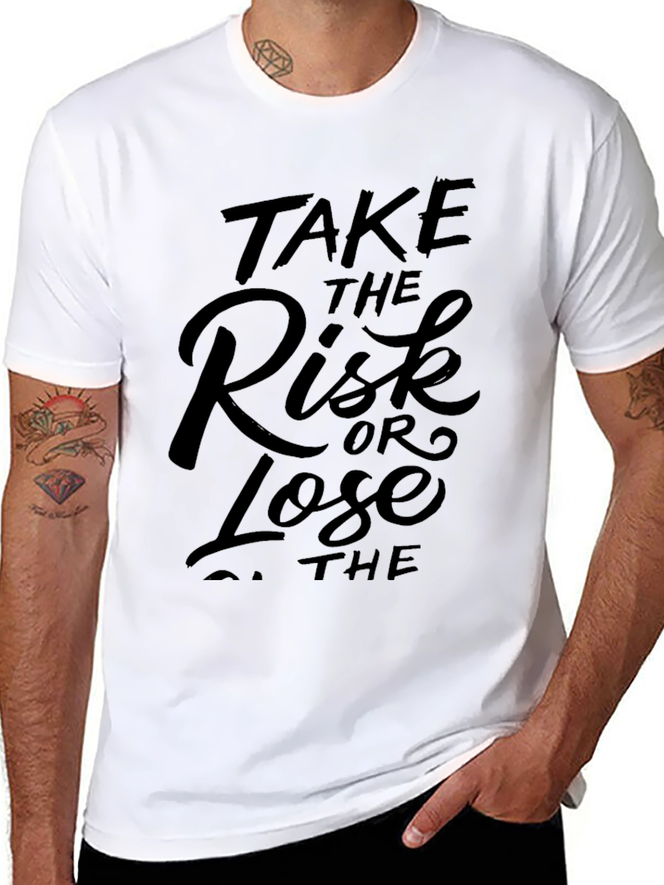Take the Risk Tee - Motivational Black T-Shirt