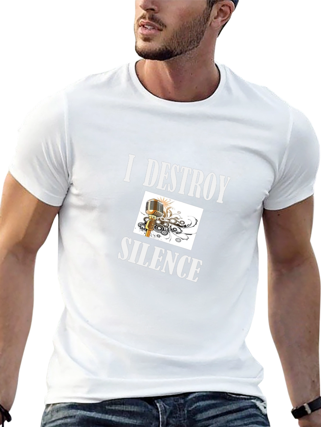 I Destroy Silence Graphic T-Shirt - Black