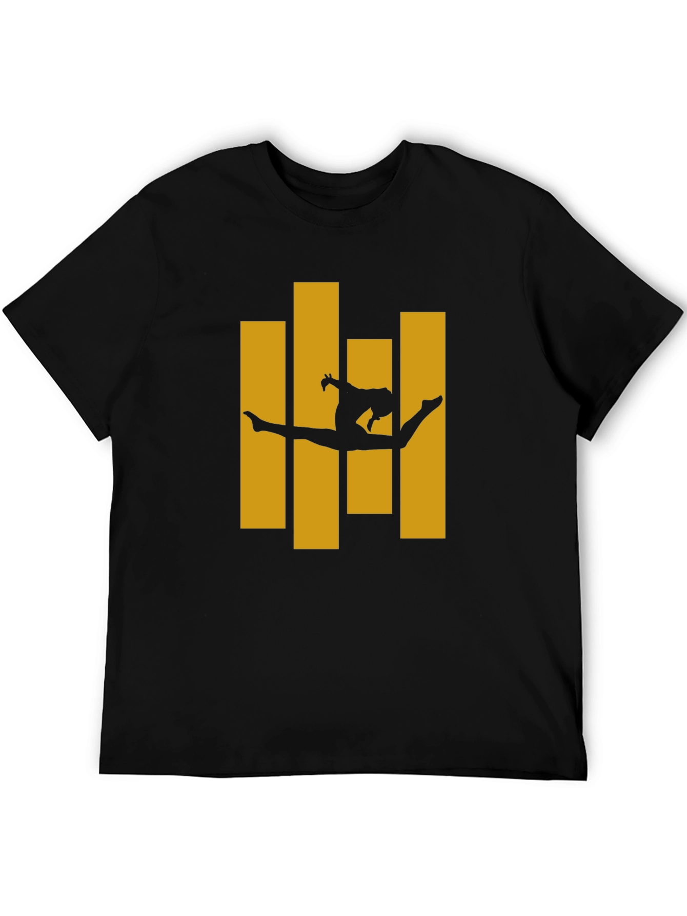 Gymnast Silhouette Graphic Tee - Black