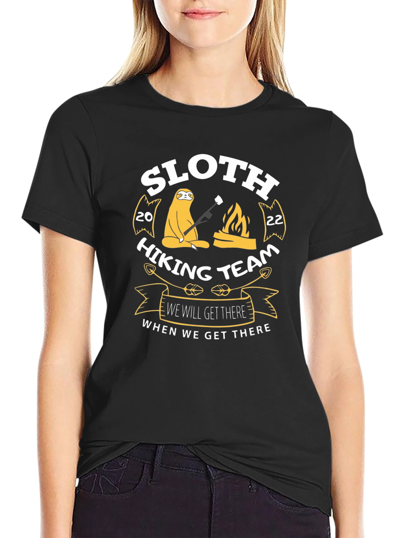 Sloth Hiking Team T-Shirt - Funny Graphic Tee