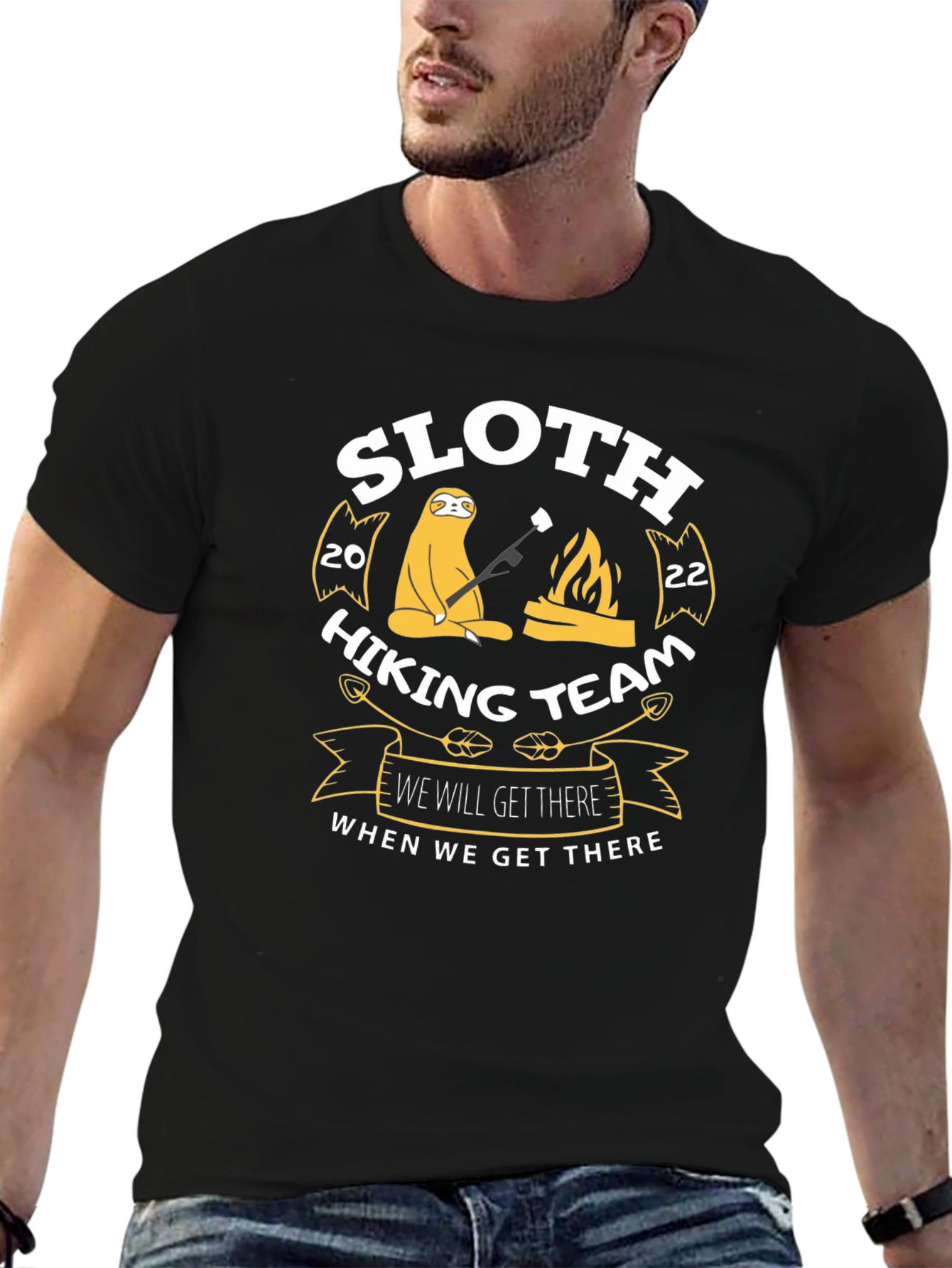 Sloth Hiking Team T-Shirt - Funny Graphic Tee