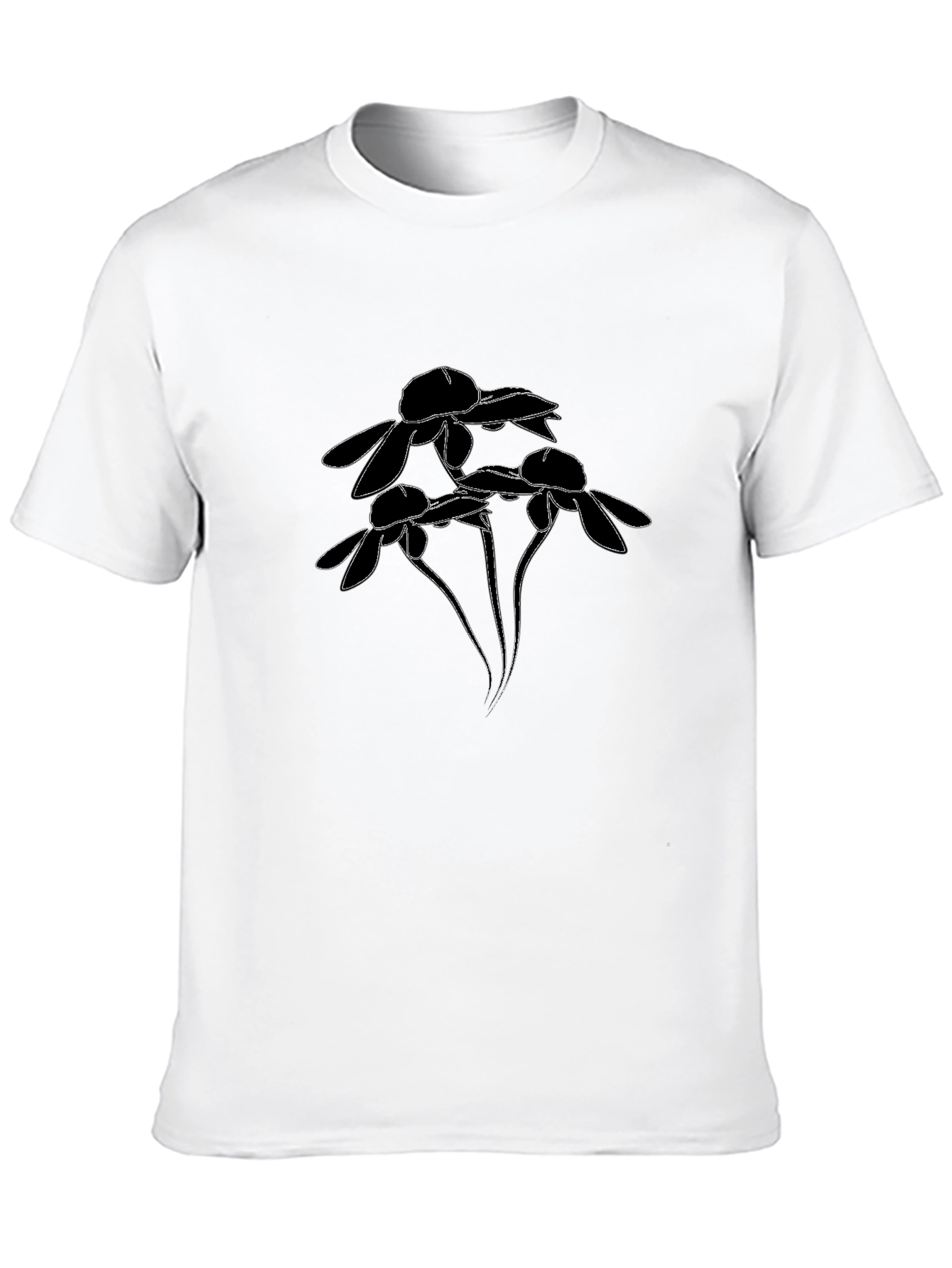 Black Floral Graphic Print T-Shirt