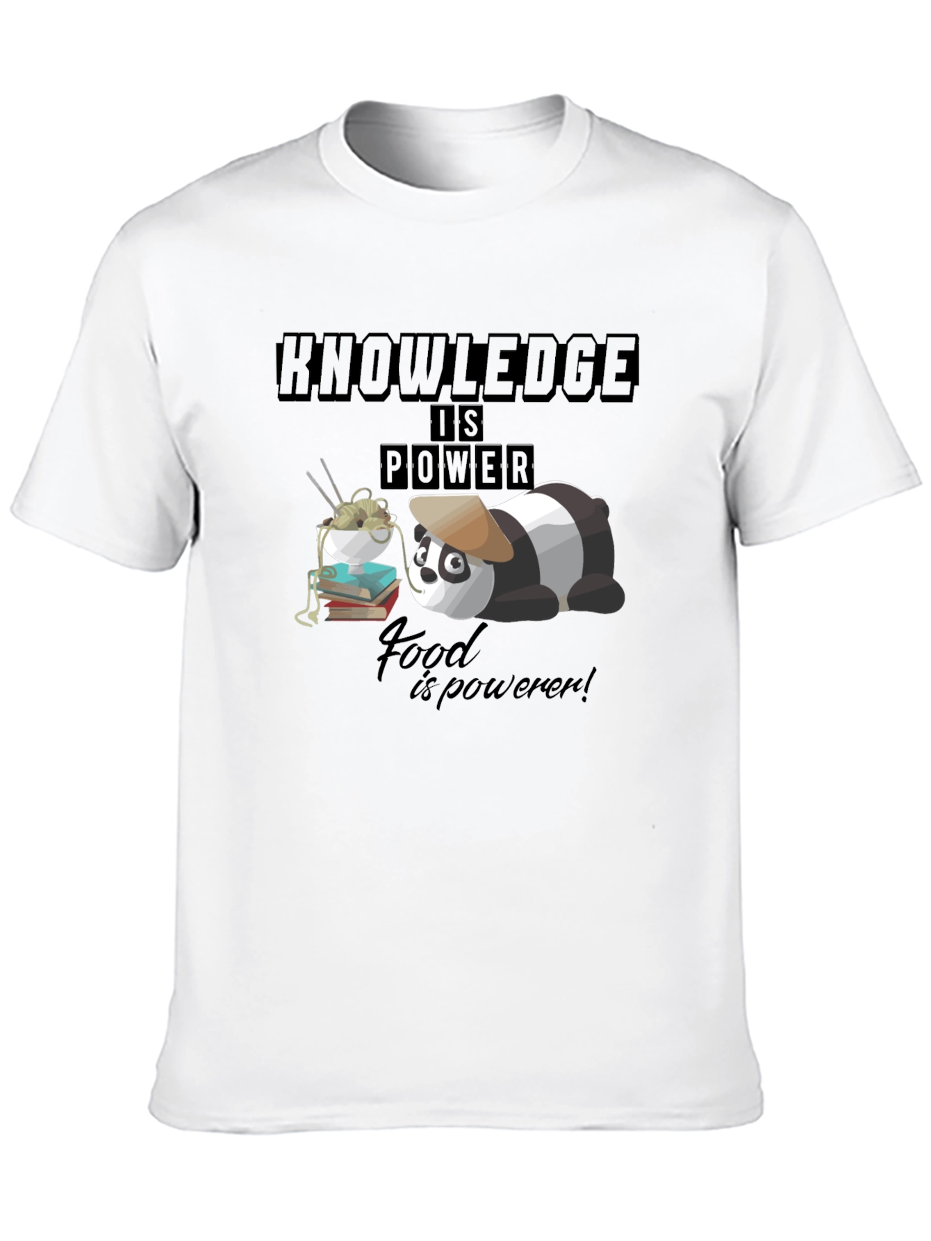 Knowledge is Power Panda T-Shirt