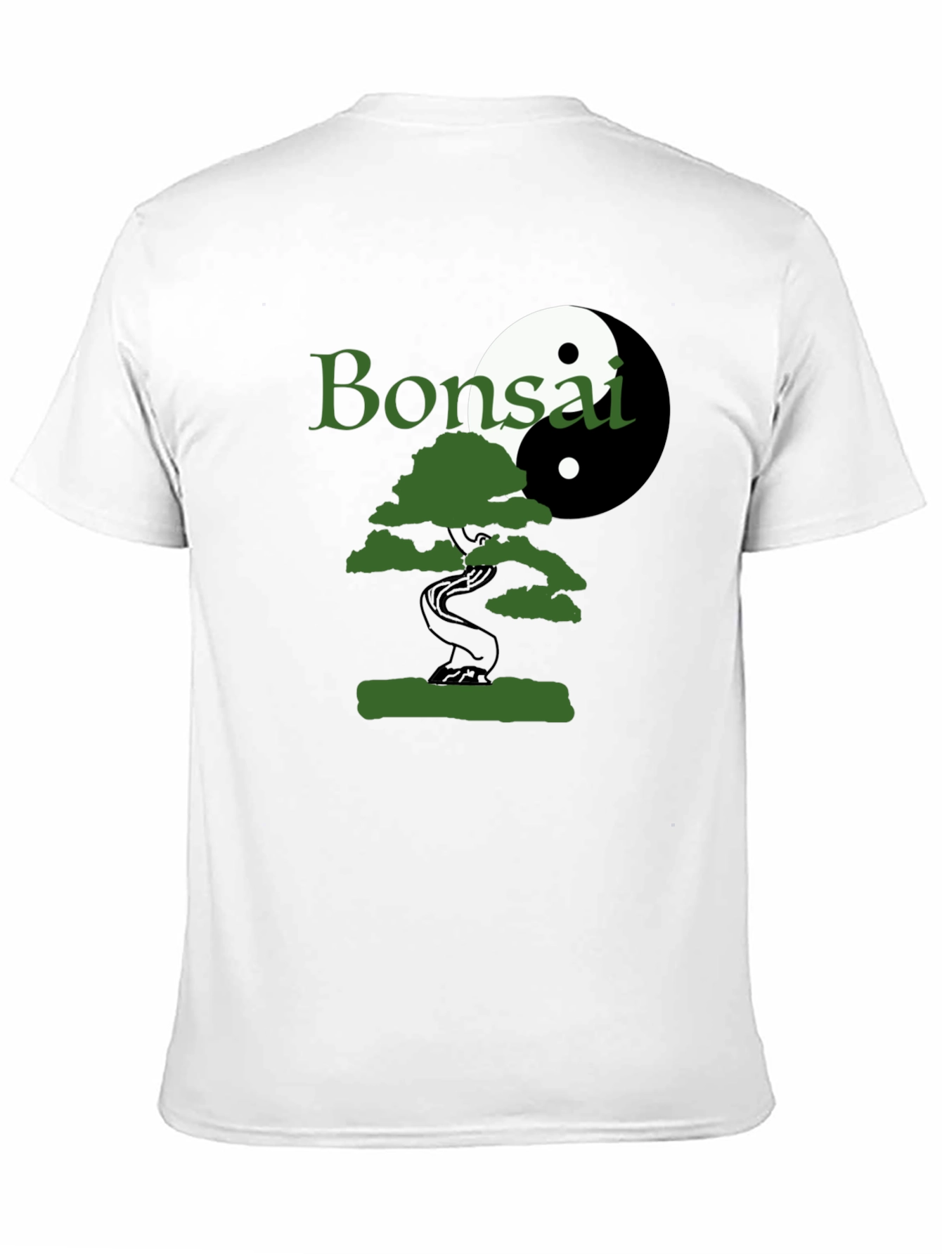 Bonsai Yin Yang Graphic T-Shirt - Black