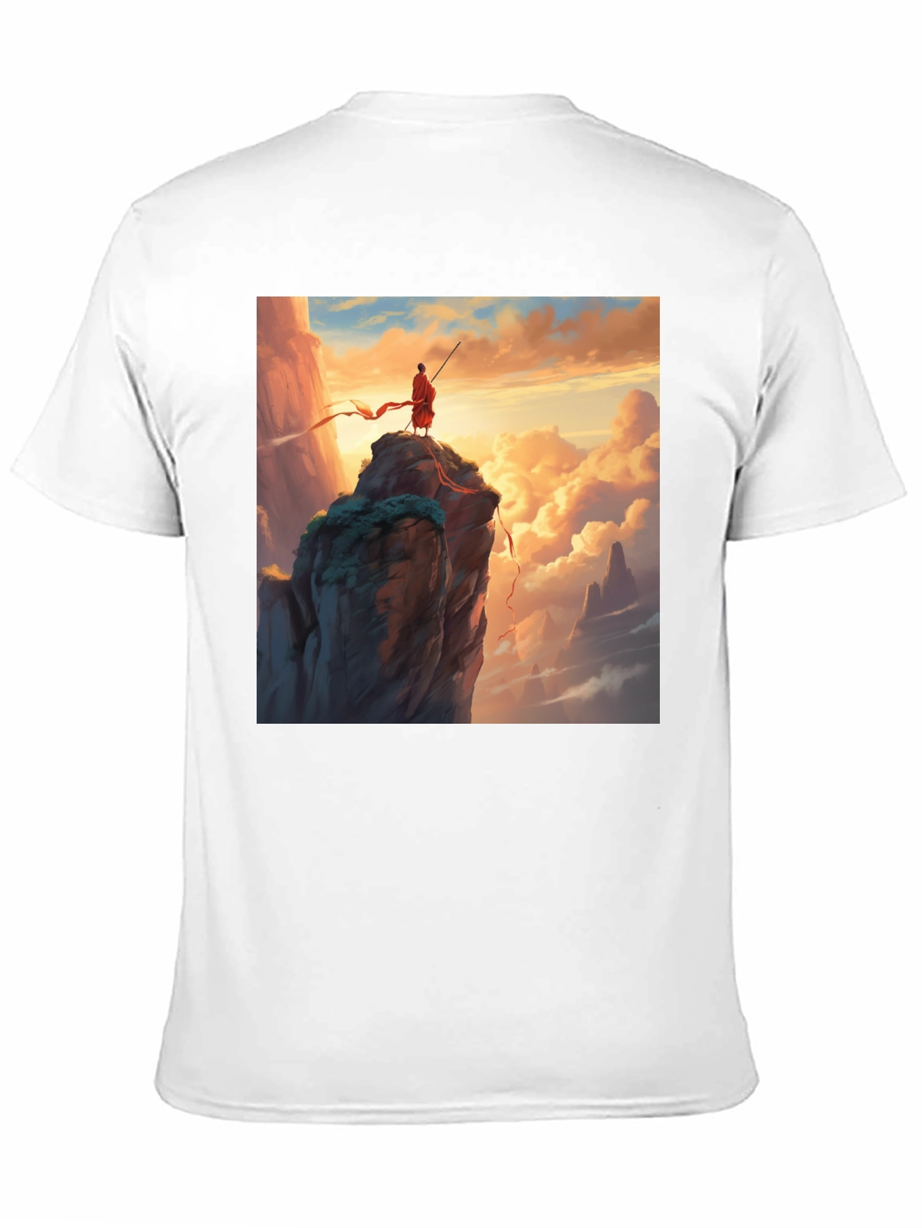 Monk on Mountain Graphic Tee - Adventure Awaits!