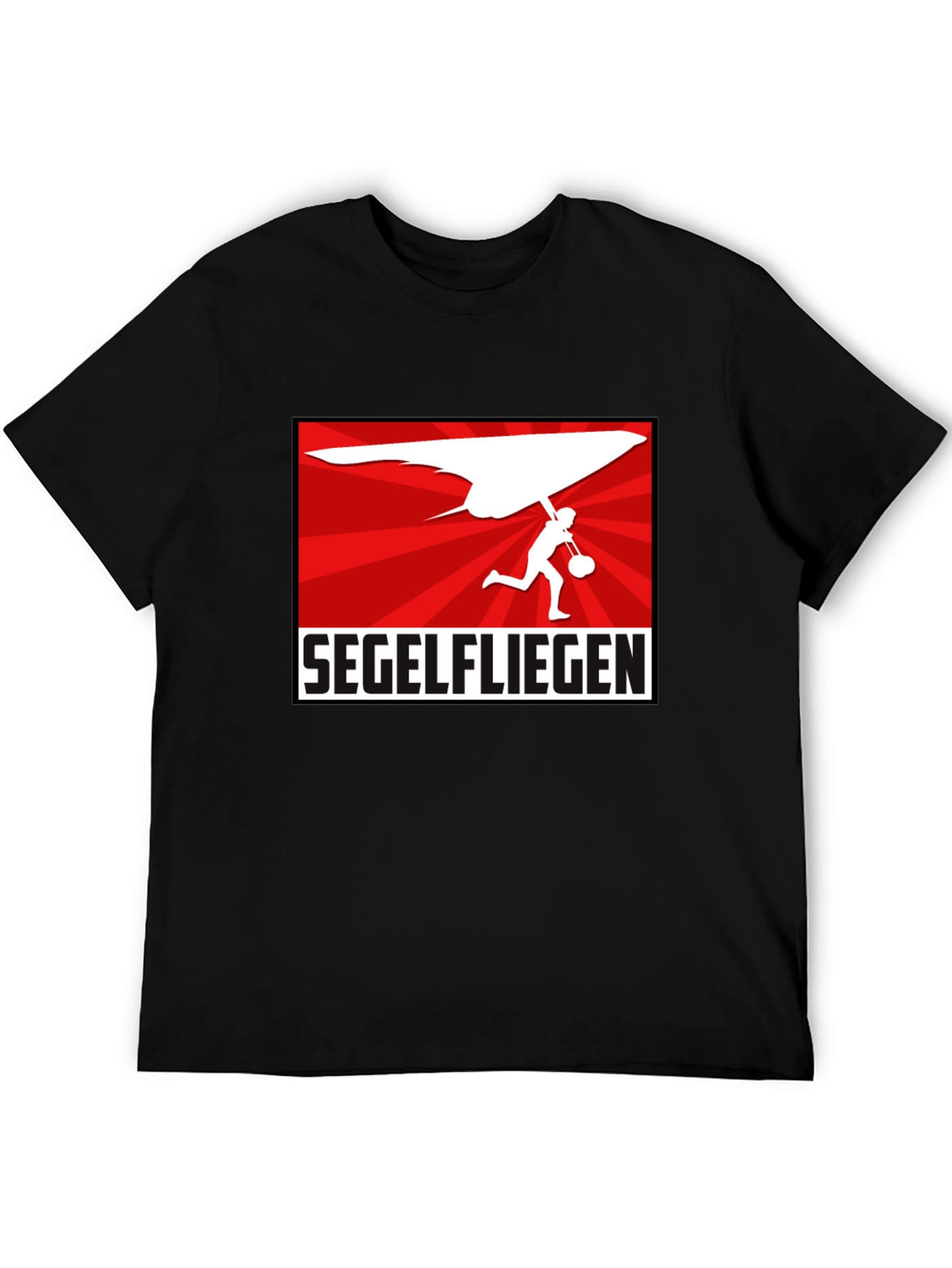 Segelfliegen Hang Gliding Black T-Shirt