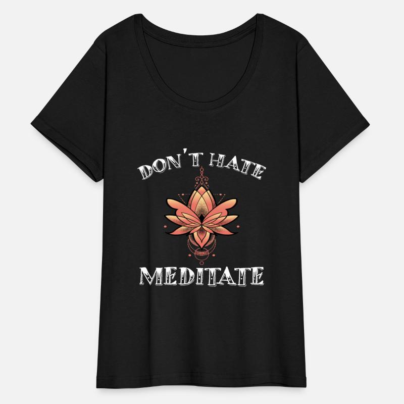 Don't Hate Meditate Lotus Mandala Art