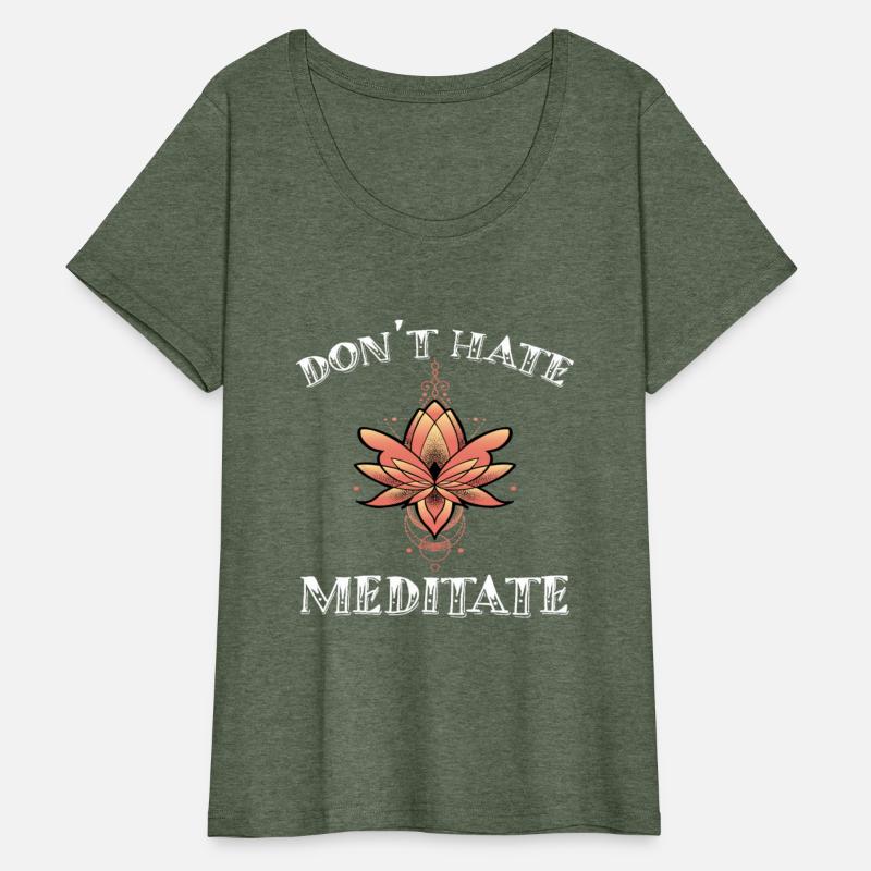 Don't Hate Meditate Lotus Mandala Art