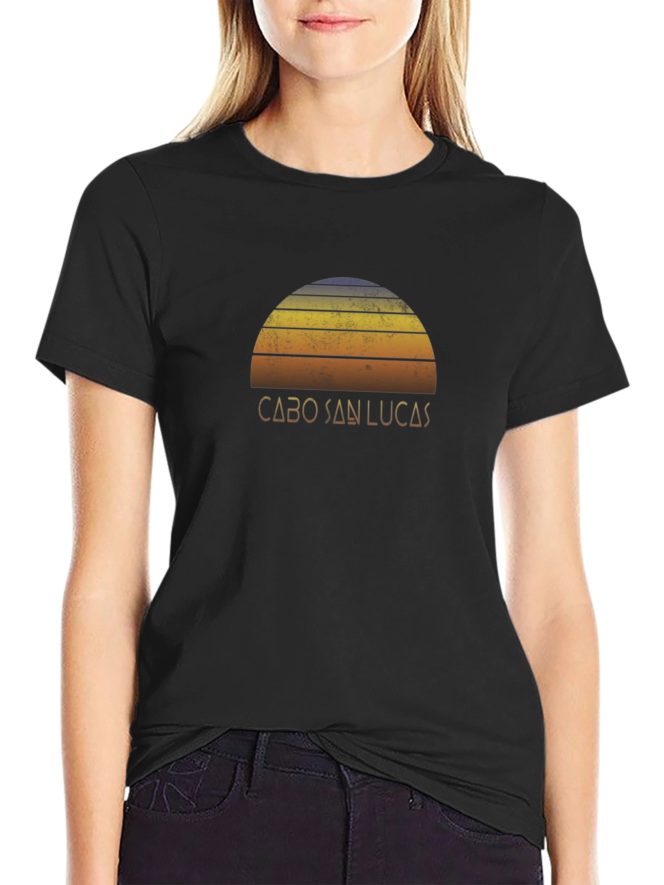 Cabo San Lucas Sunset Graphic Tee - Retro Style