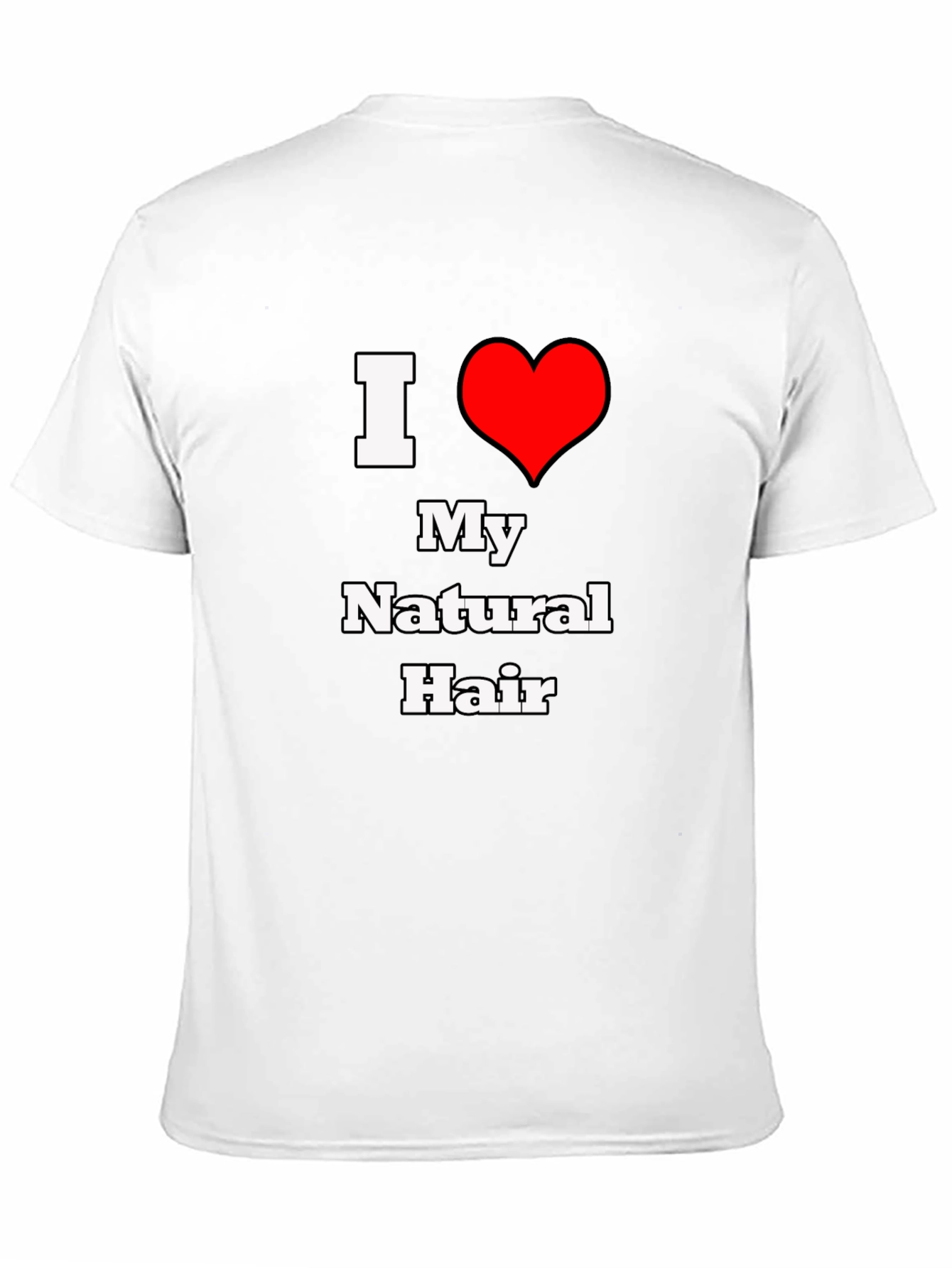 I Heart My Natural Hair T-Shirt - Black