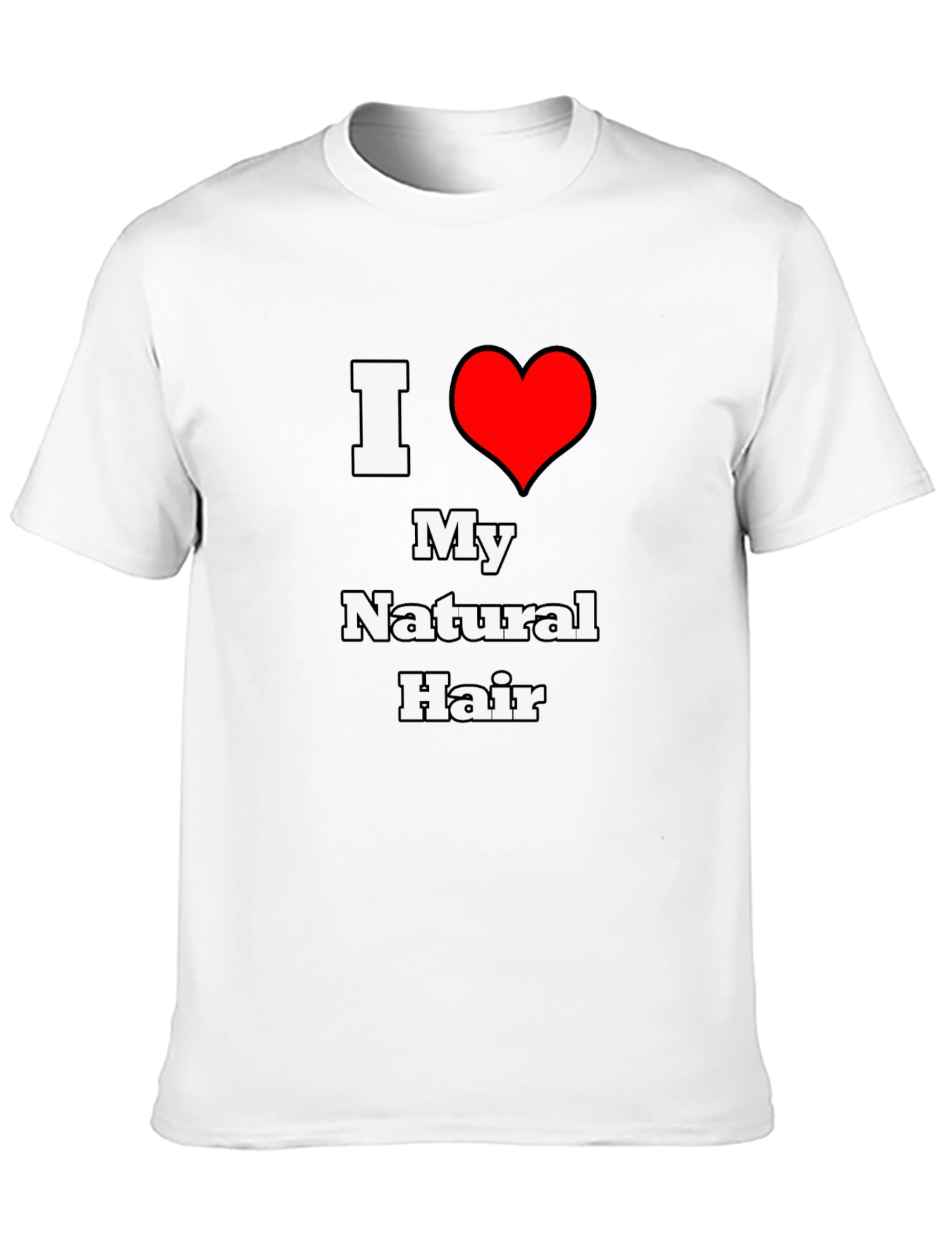 I Heart My Natural Hair T-Shirt - Black