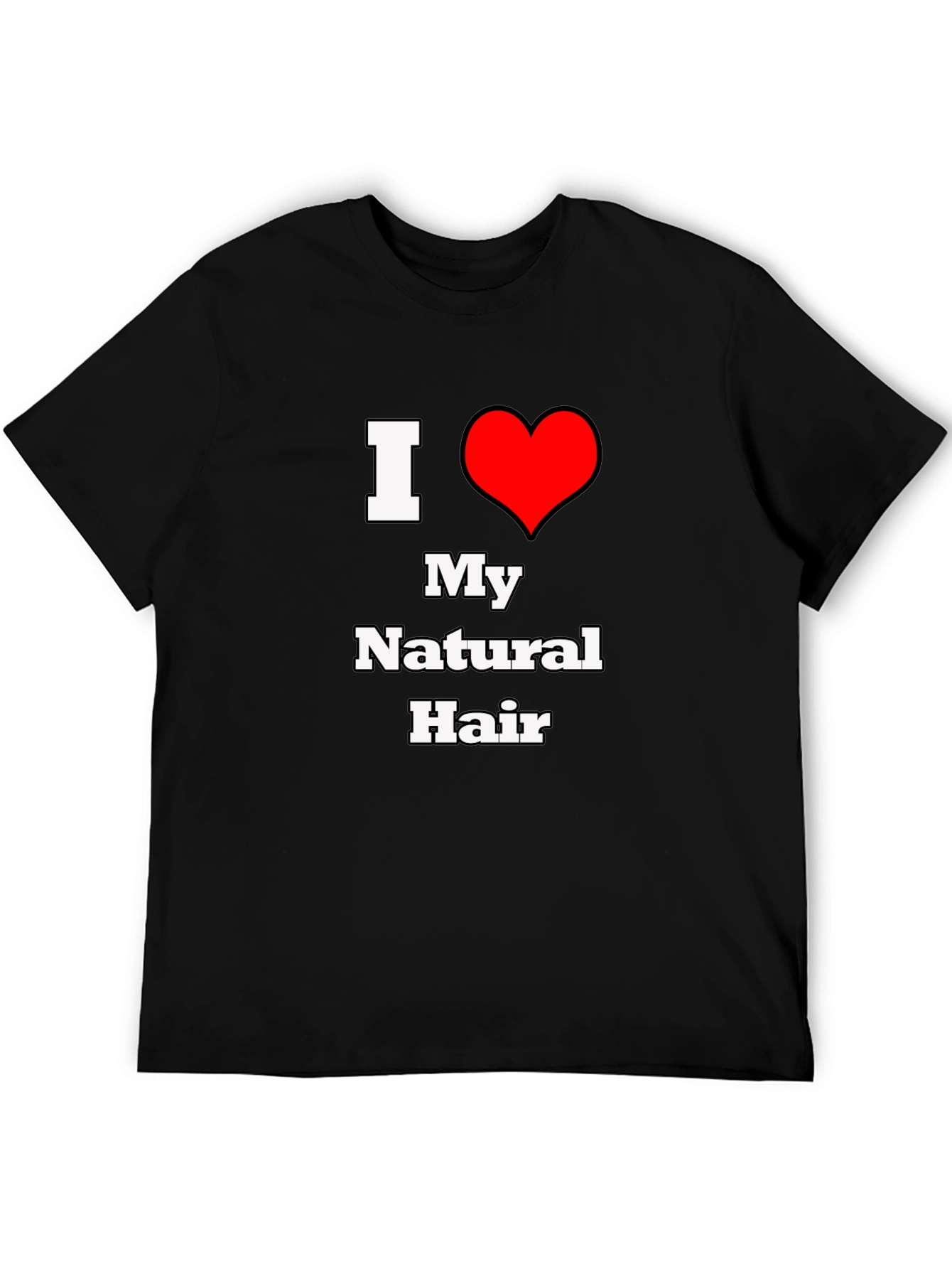 I Heart My Natural Hair T-Shirt - Black
