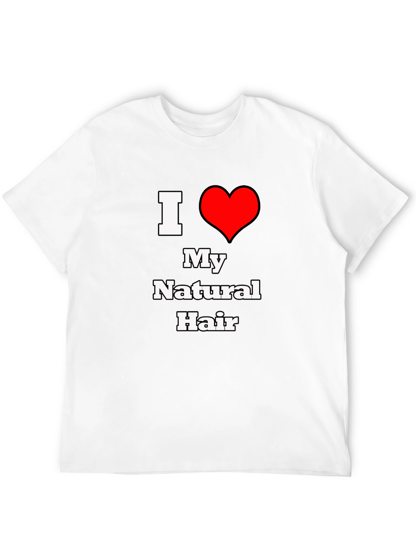 I Heart My Natural Hair T-Shirt - Black