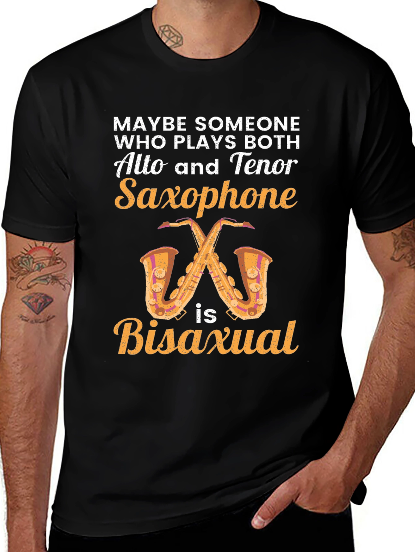 Alto and Tenor Saxophone Bisexual T-Shirt