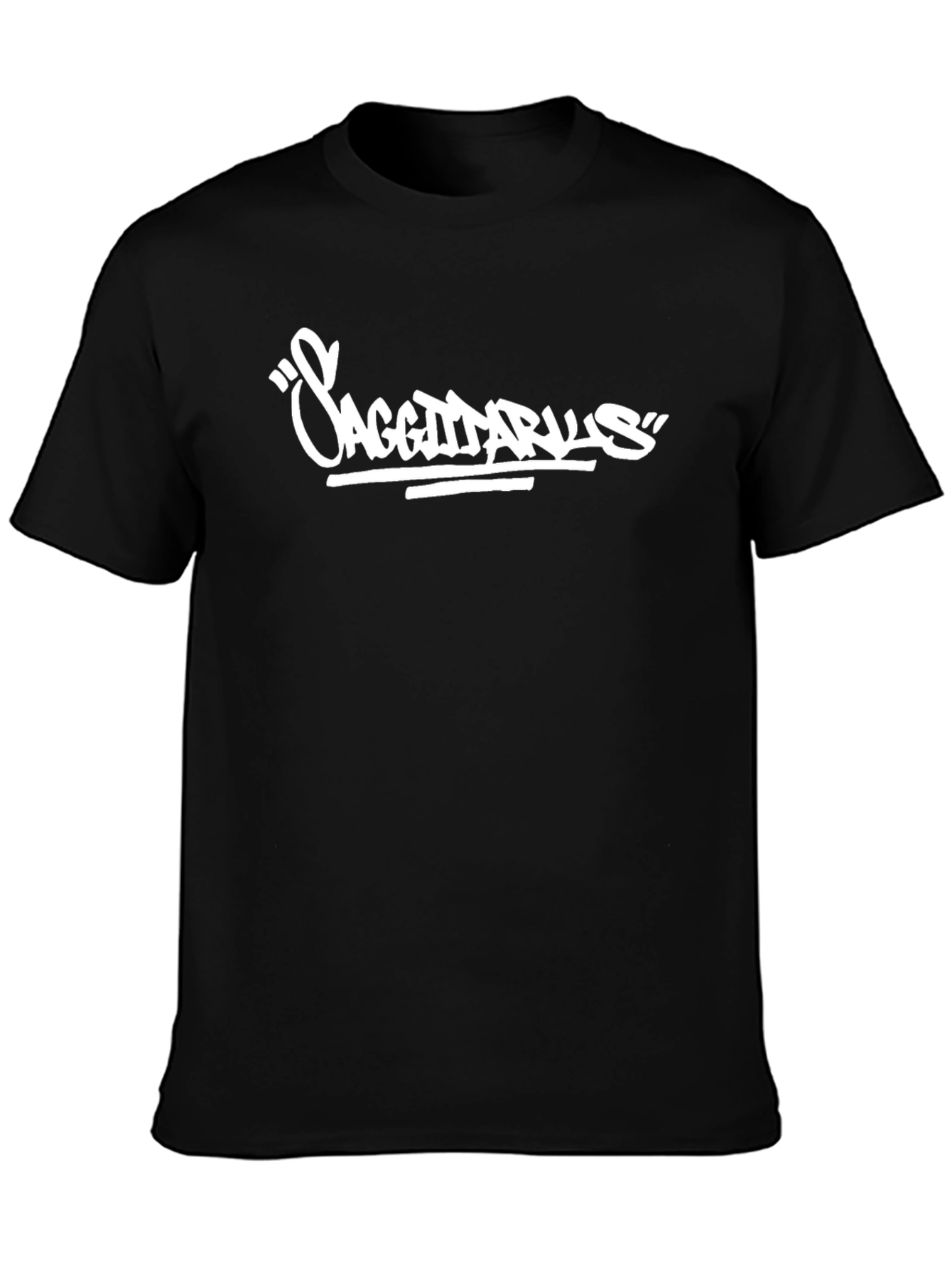 Sagittarius Graphic Tee - Black Cotton Blend
