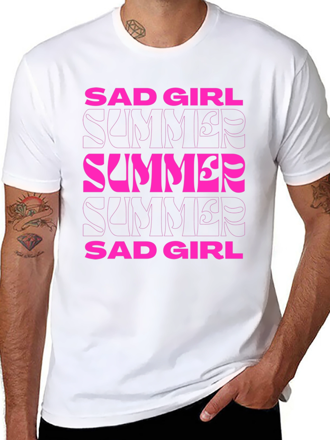 Sad Girl Summer Graphic Tee - Stylish Comfort