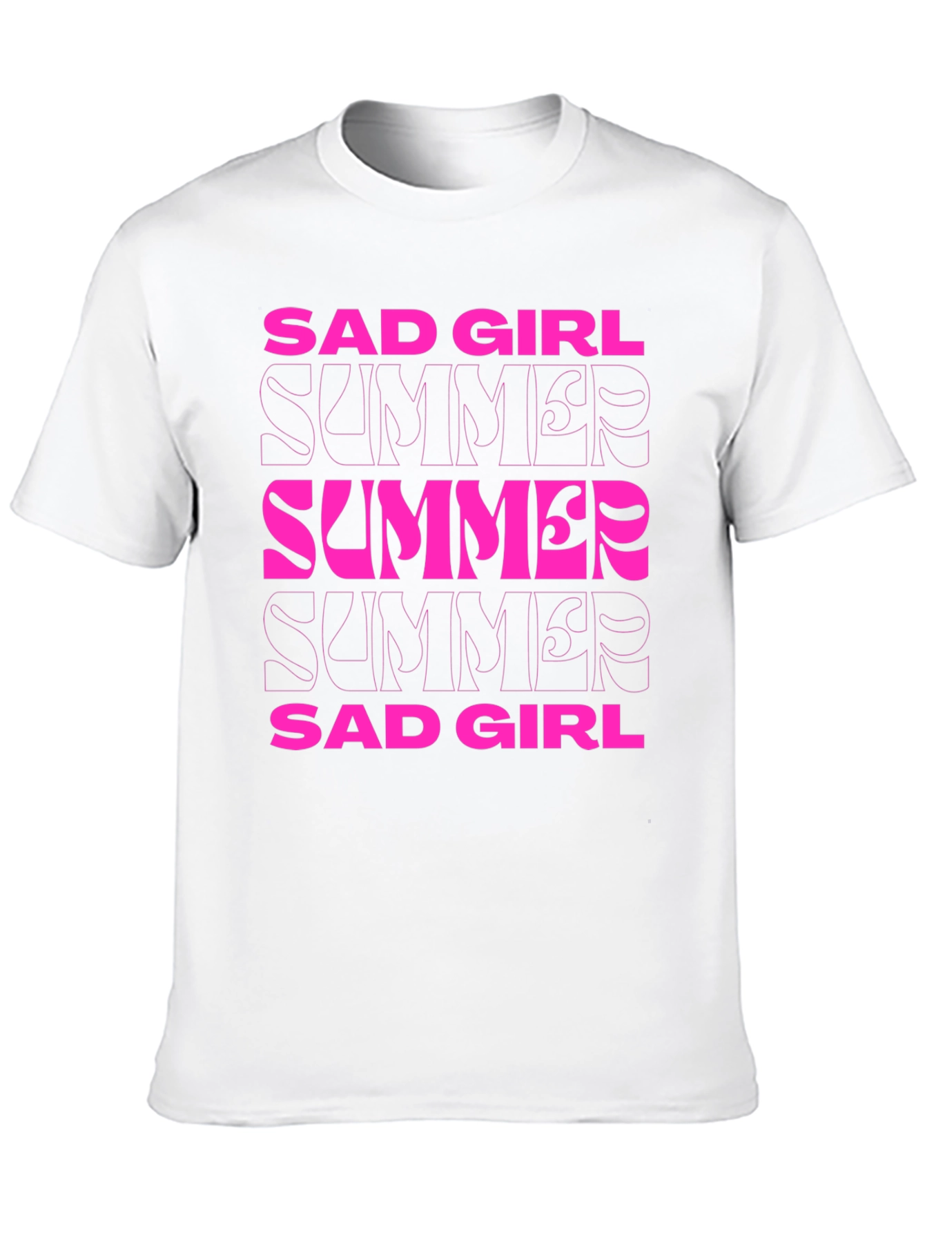 Sad Girl Summer Graphic Tee - Stylish Comfort
