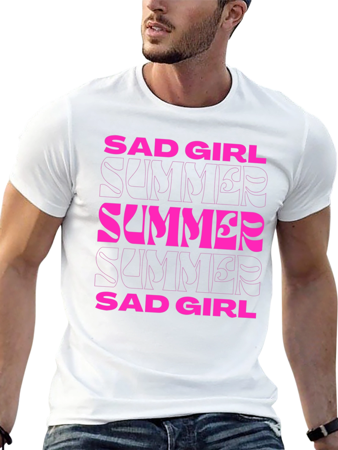 Sad Girl Summer Graphic Tee - Stylish Comfort