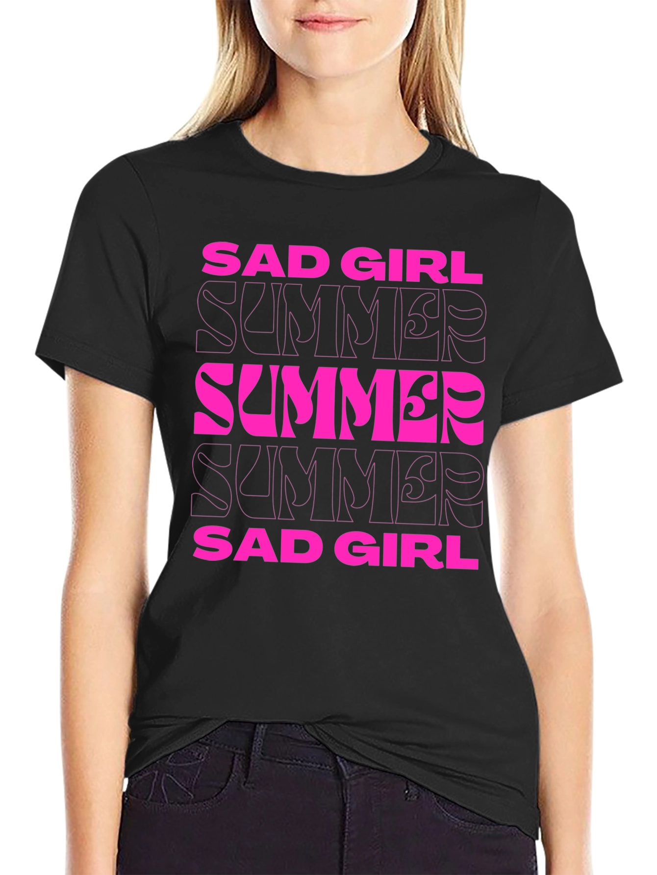 Sad Girl Summer Graphic Tee - Stylish Comfort
