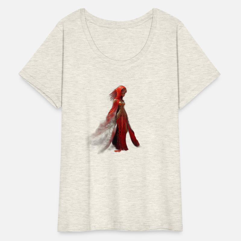 DreamWeaver Fantasy desert red dress with orang