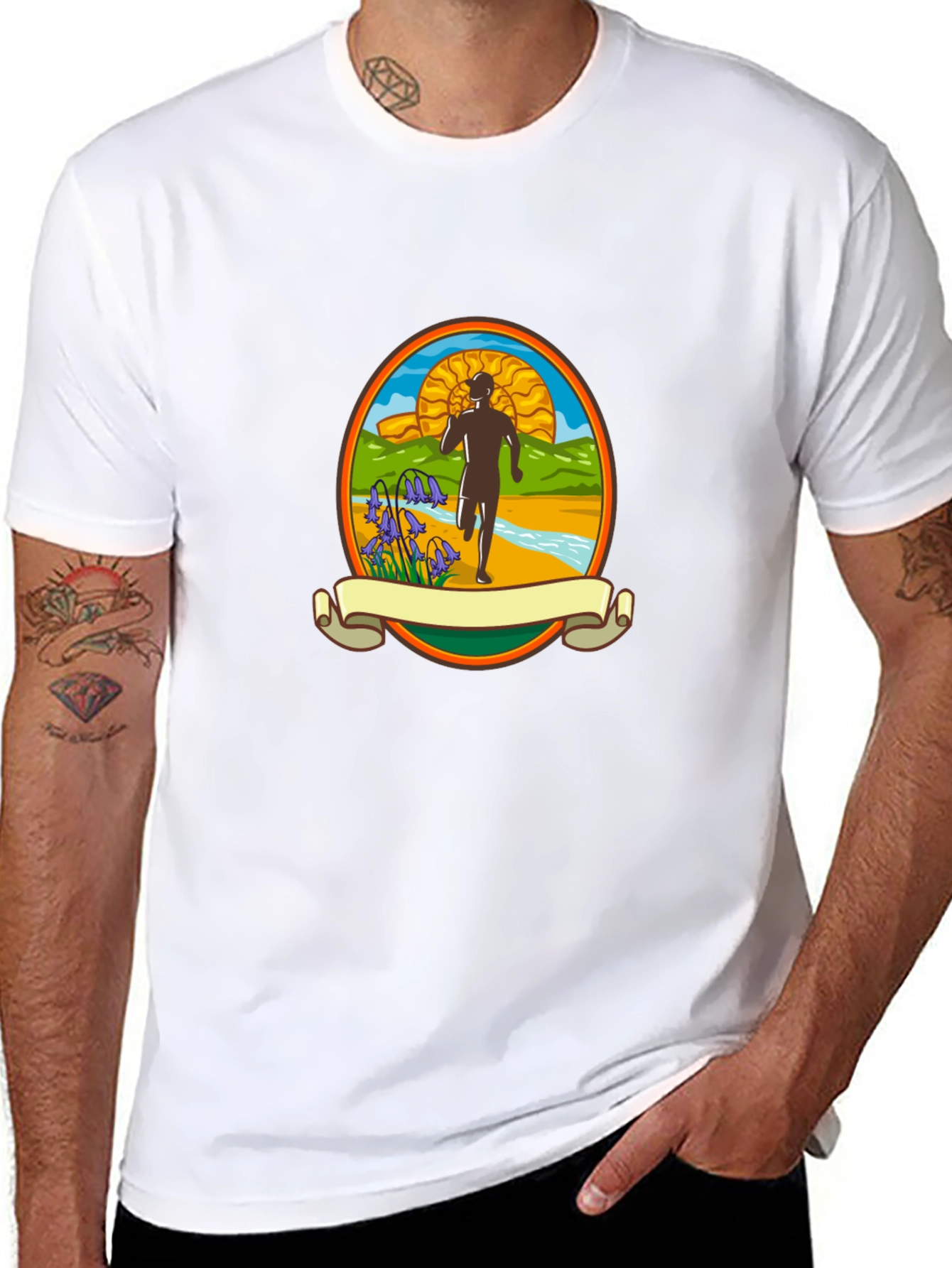 Runner Landscape Graphic T-Shirt