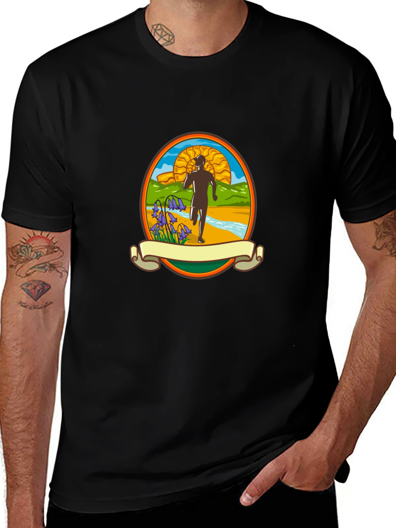 Runner Landscape Graphic T-Shirt