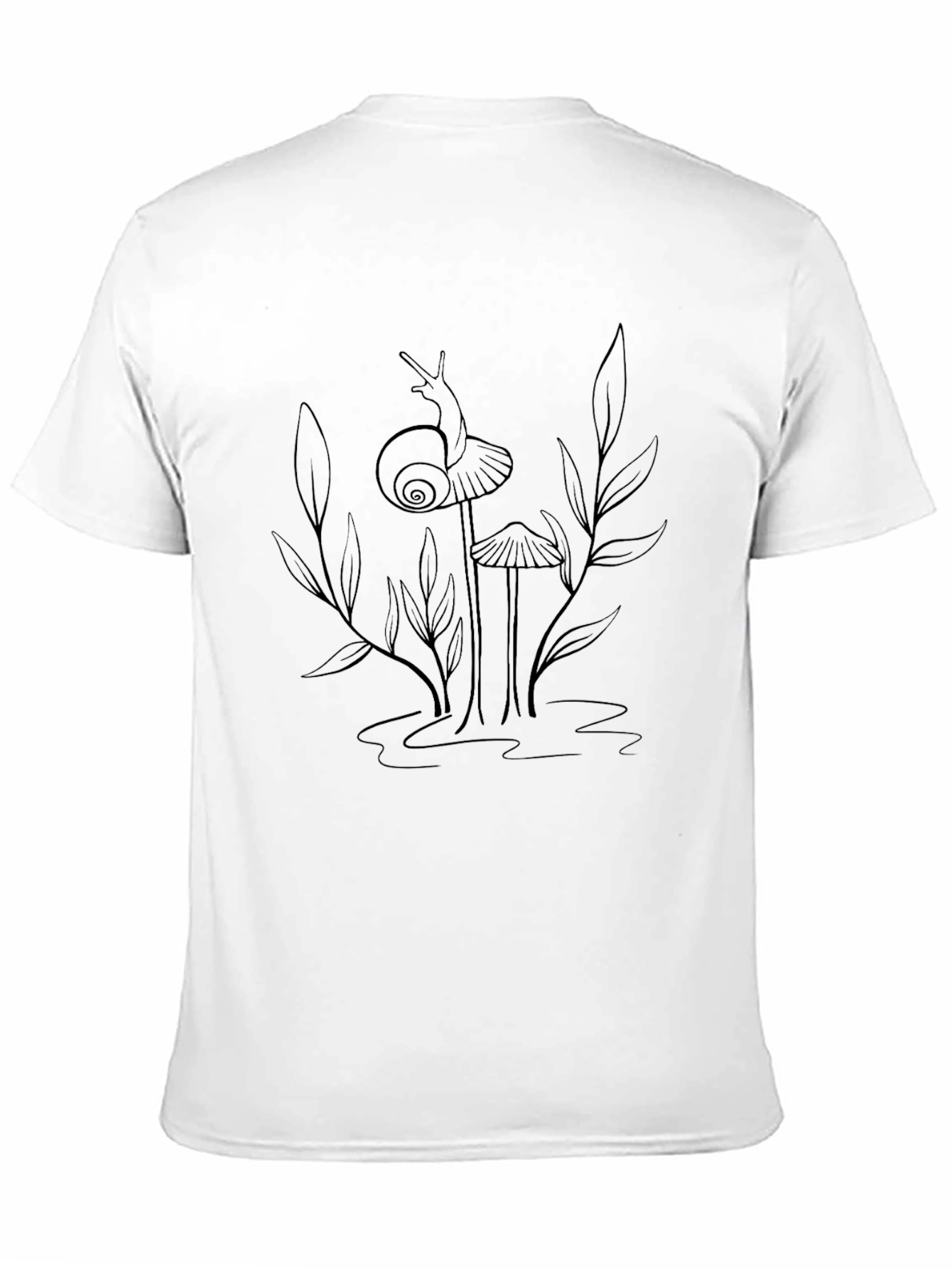 Snail & Mushroom Graphic Tee - Nature Lovers Shirt