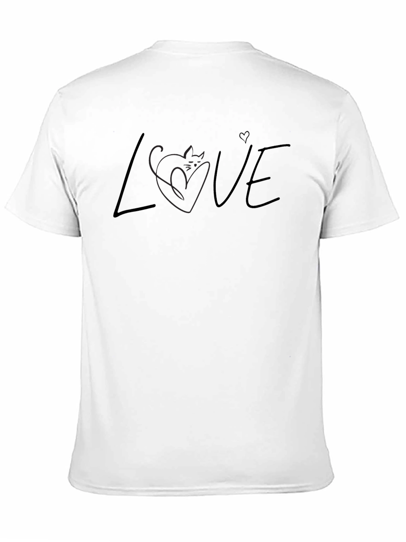 Love Cat Black T-Shirt