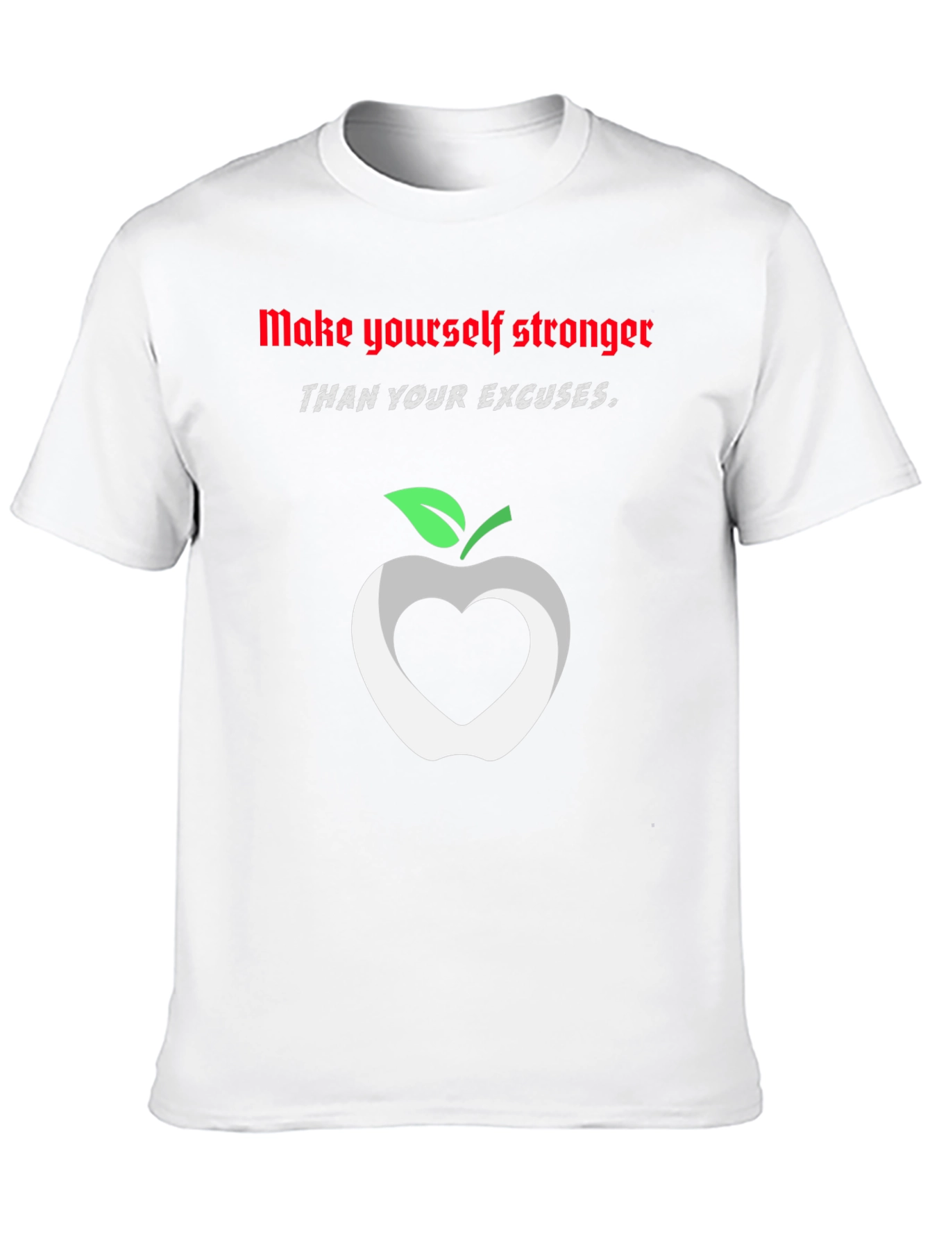 Stronger Than Excuses Black Graphic T-Shirt