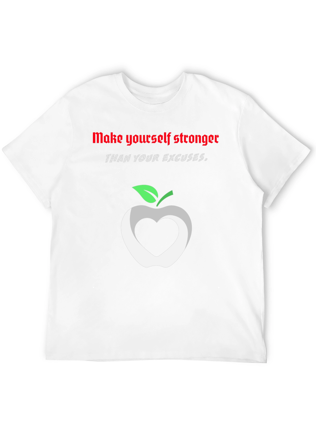Stronger Than Excuses Black Graphic T-Shirt
