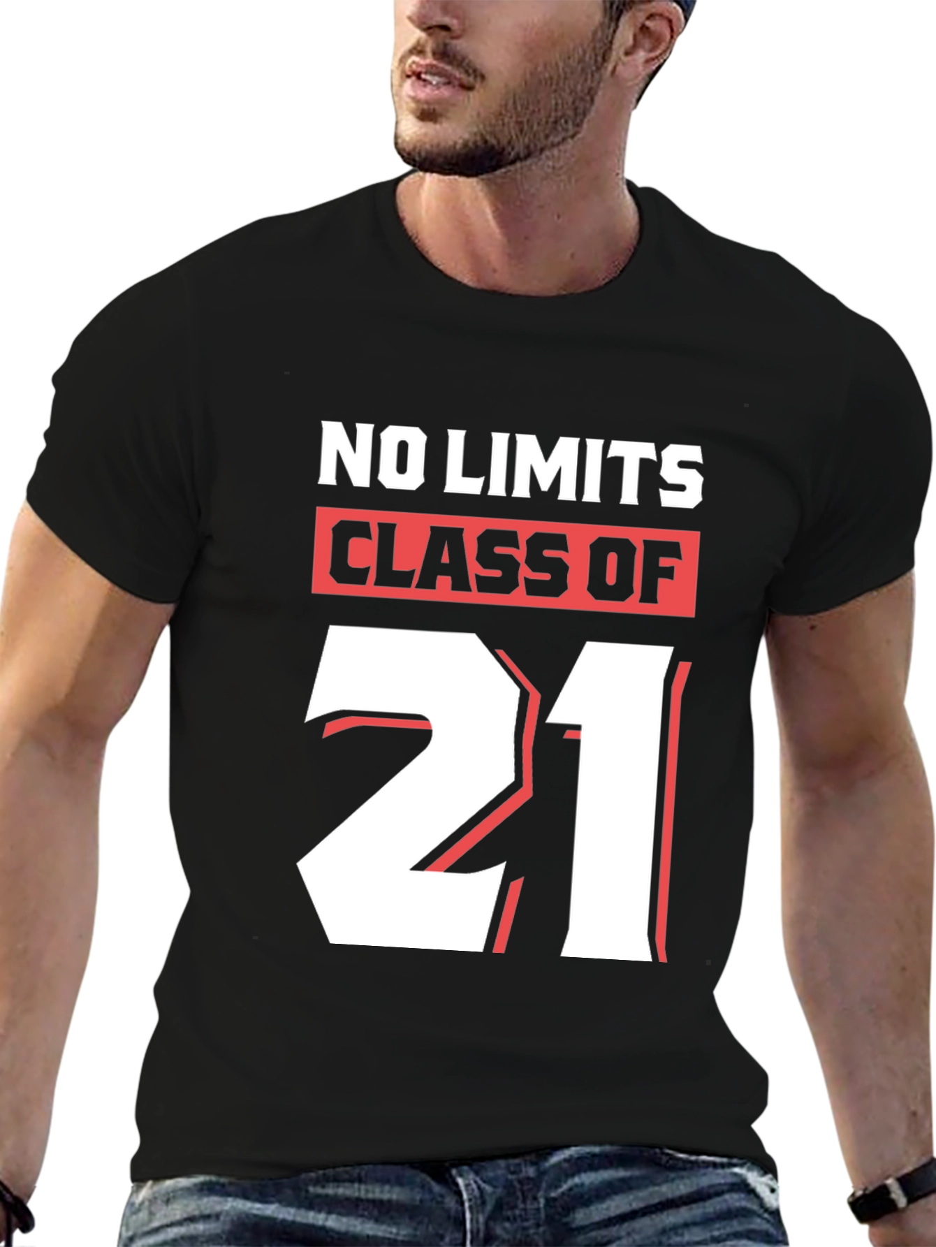 No Limits Class of 21 Black Graphic T-Shirt